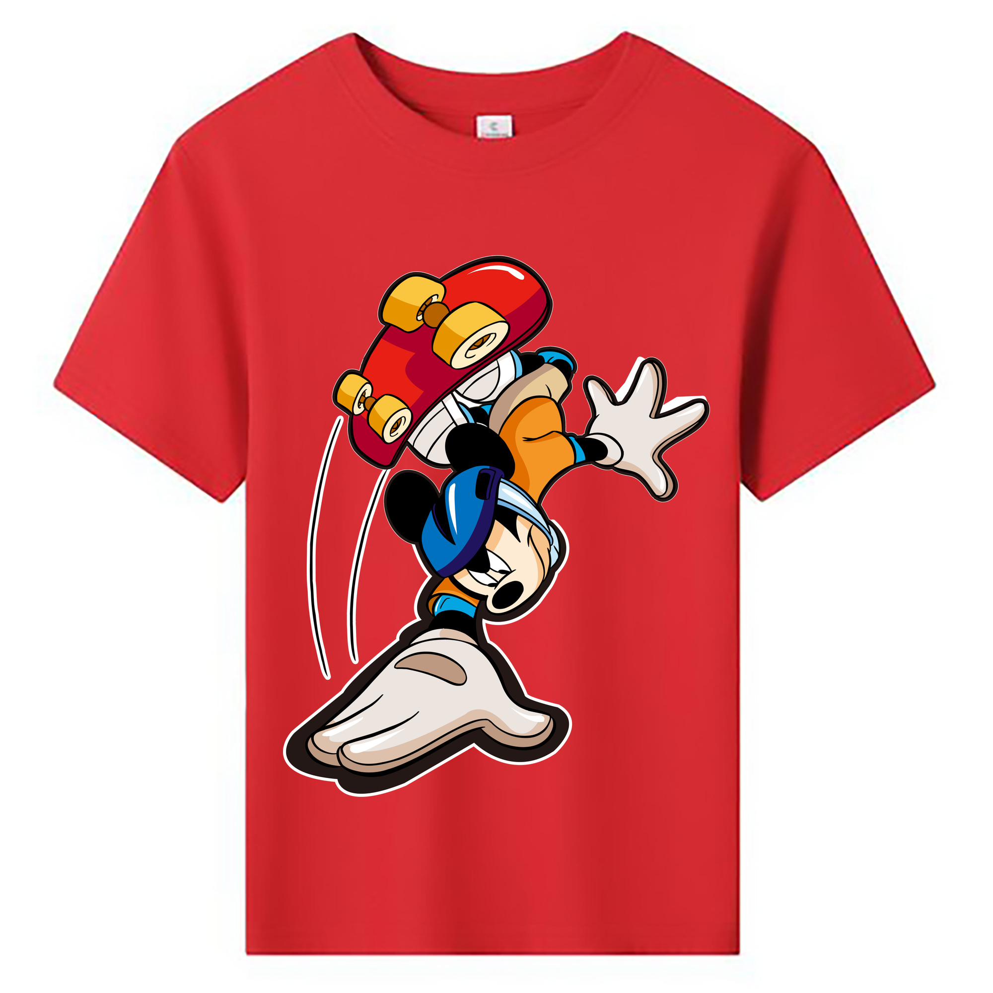 ミッキーマウス Mickey Mouse 綿100％キッズTシャツ（フロントプリント）