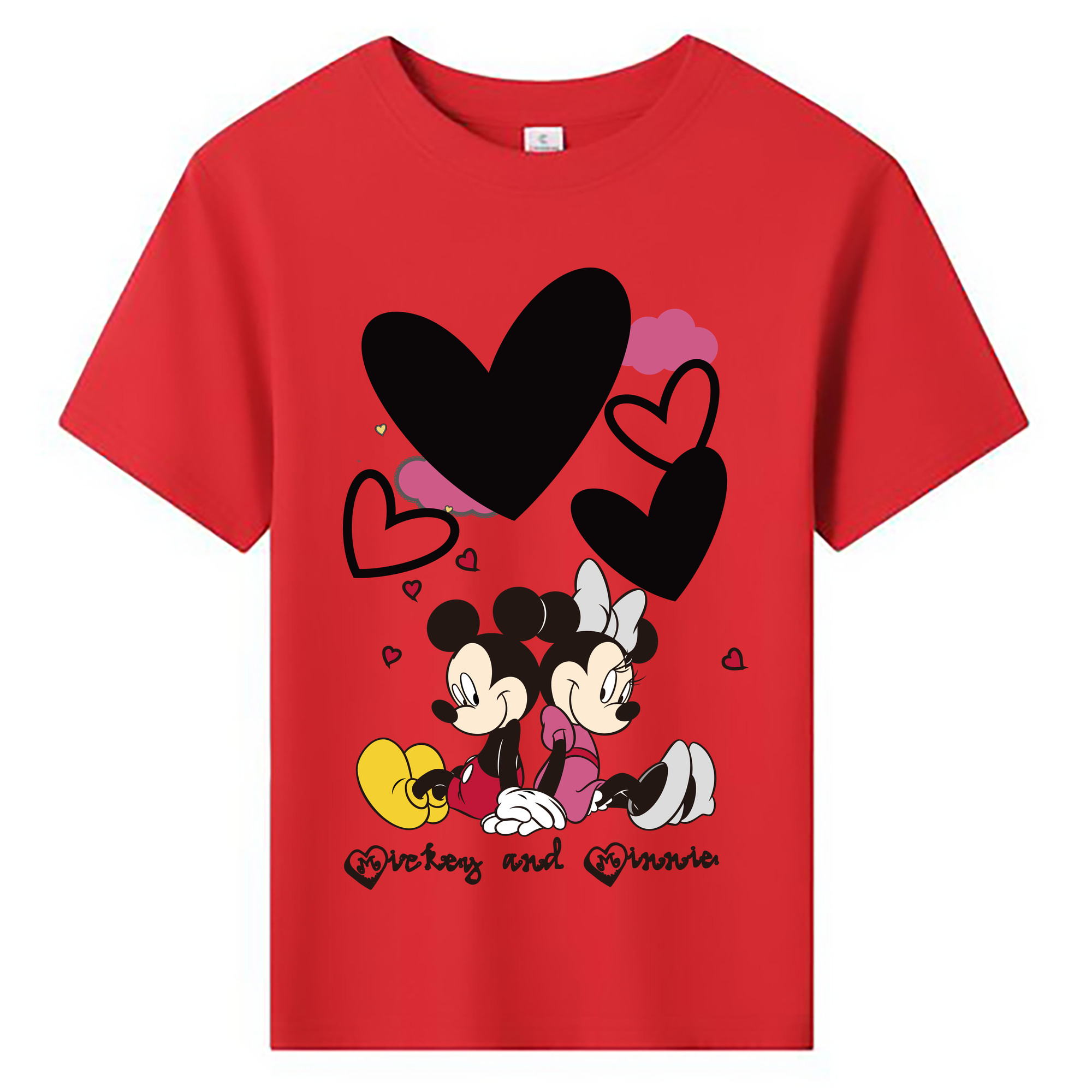 ミッキーマウス Mickey Mouse 綿100％キッズTシャツ（フロントプリント）