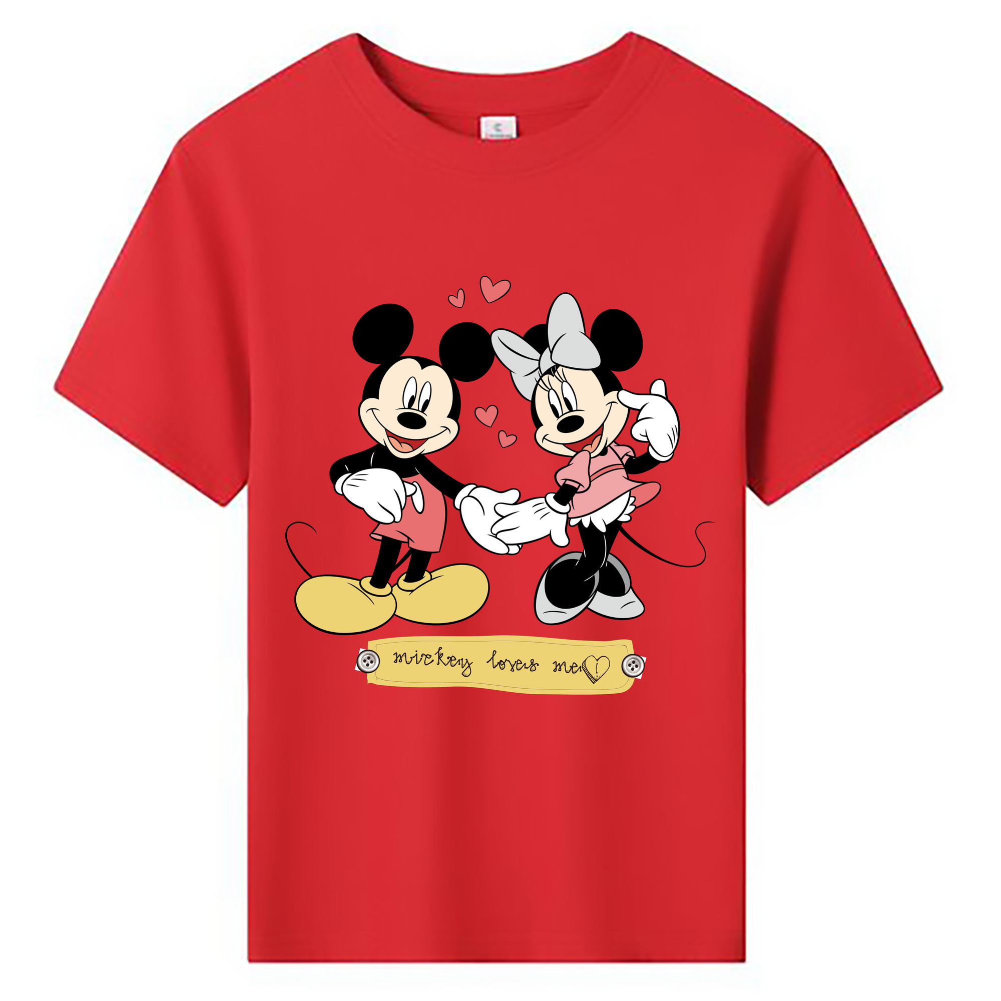 ミッキーマウス Mickey Mouse 綿100％キッズTシャツ（フロントプリント）