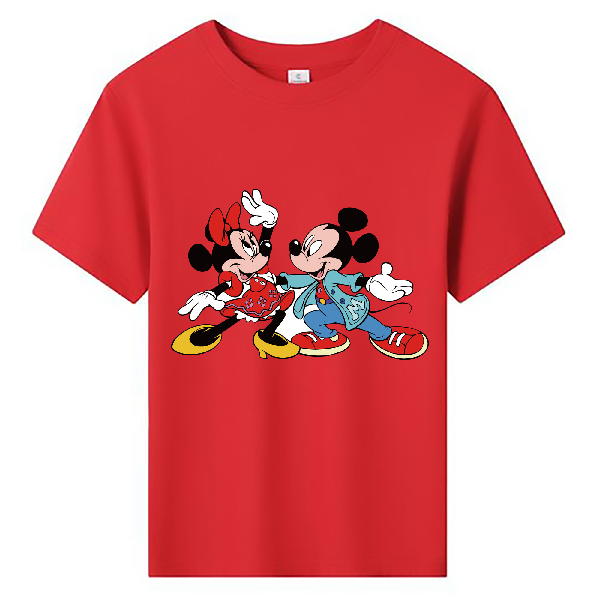 ミッキーマウス Mickey Mouse 綿100％キッズTシャツ（フロントプリント）