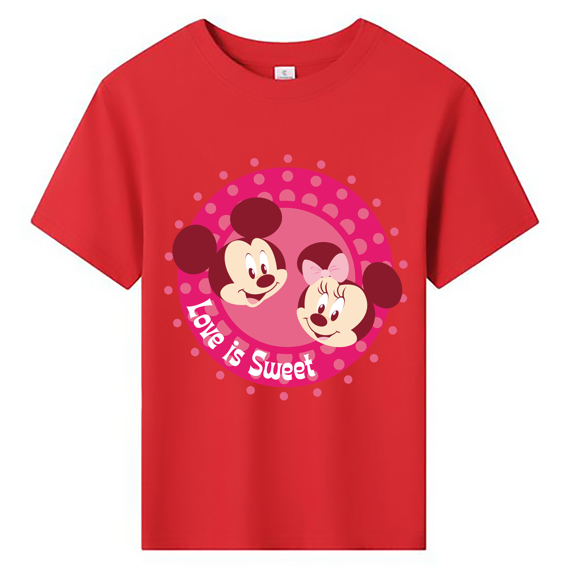 ミッキーマウス Mickey Mouse 綿100％キッズTシャツ（フロントプリント）