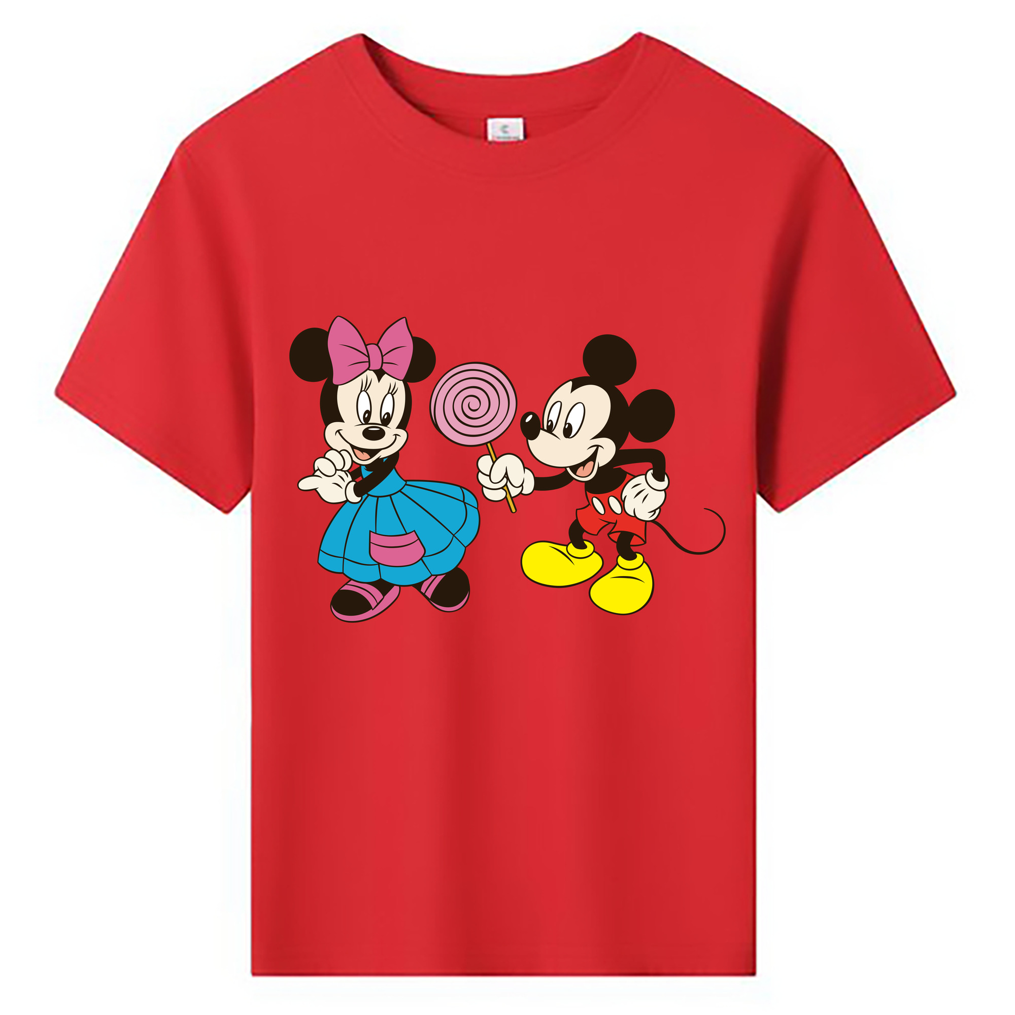 ミッキーマウス Mickey Mouse 綿100％キッズTシャツ（フロントプリント）