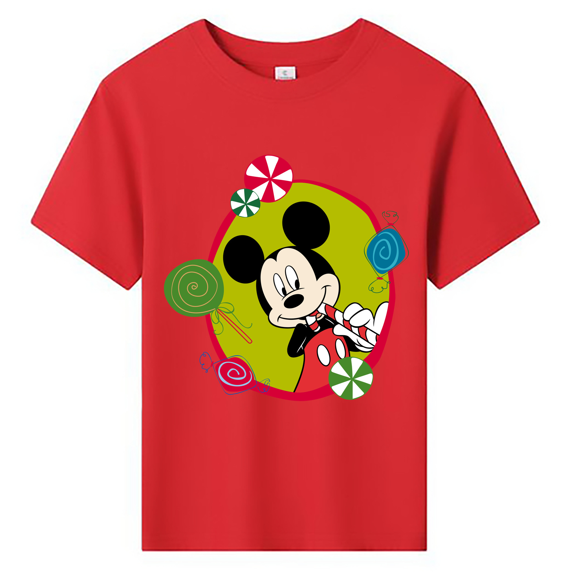 ミッキーマウス Mickey Mouse 綿100％キッズTシャツ（フロントプリント）