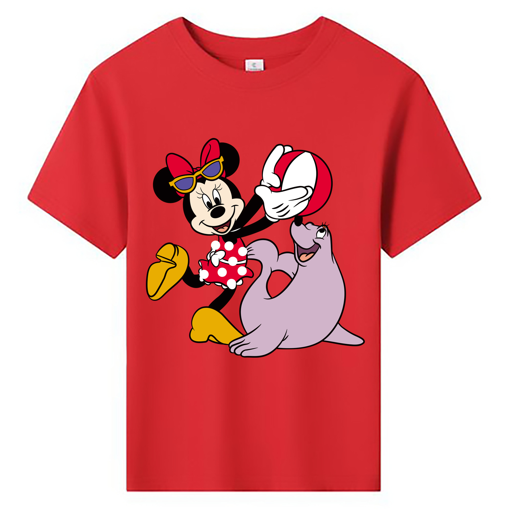 ミッキーマウス Mickey Mouse 綿100％キッズTシャツ（フロントプリント）
