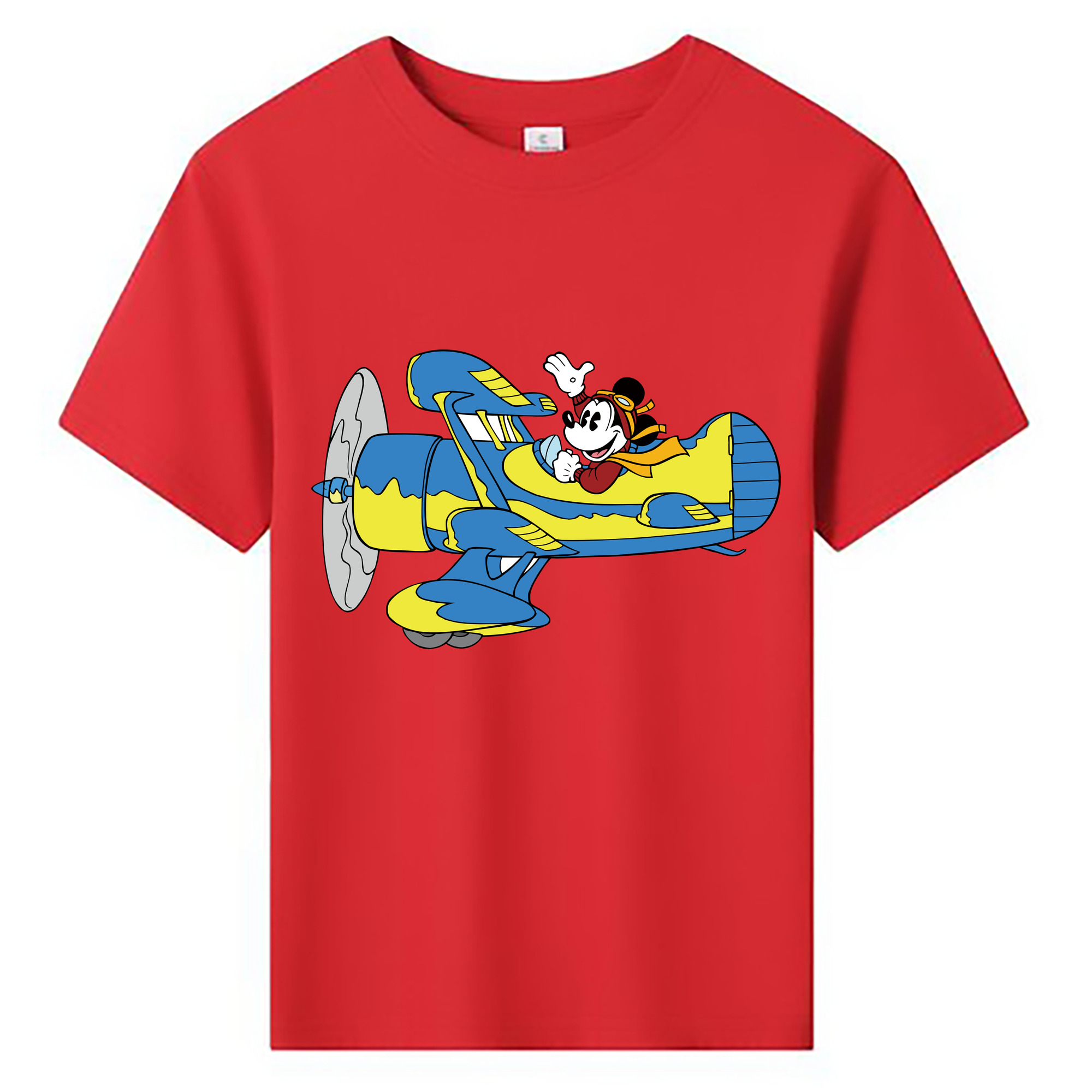 ミッキーマウス Mickey Mouse 綿100％キッズTシャツ（フロントプリント）