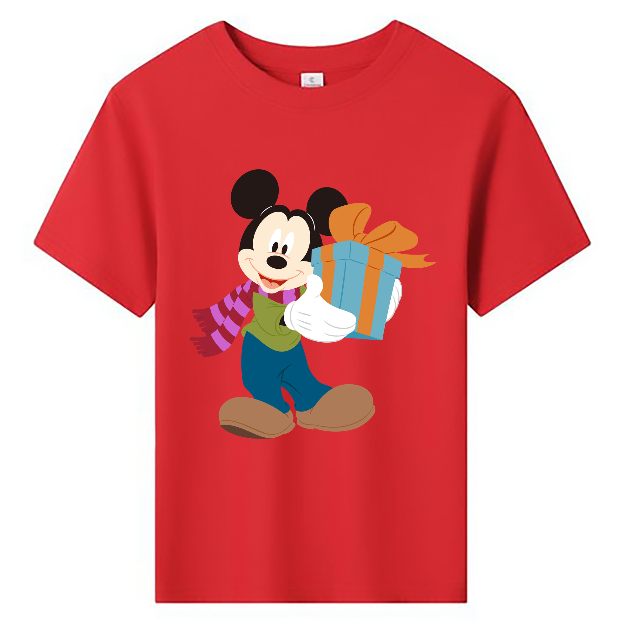 ミッキーマウス Mickey Mouse 綿100％キッズTシャツ（フロントプリント）