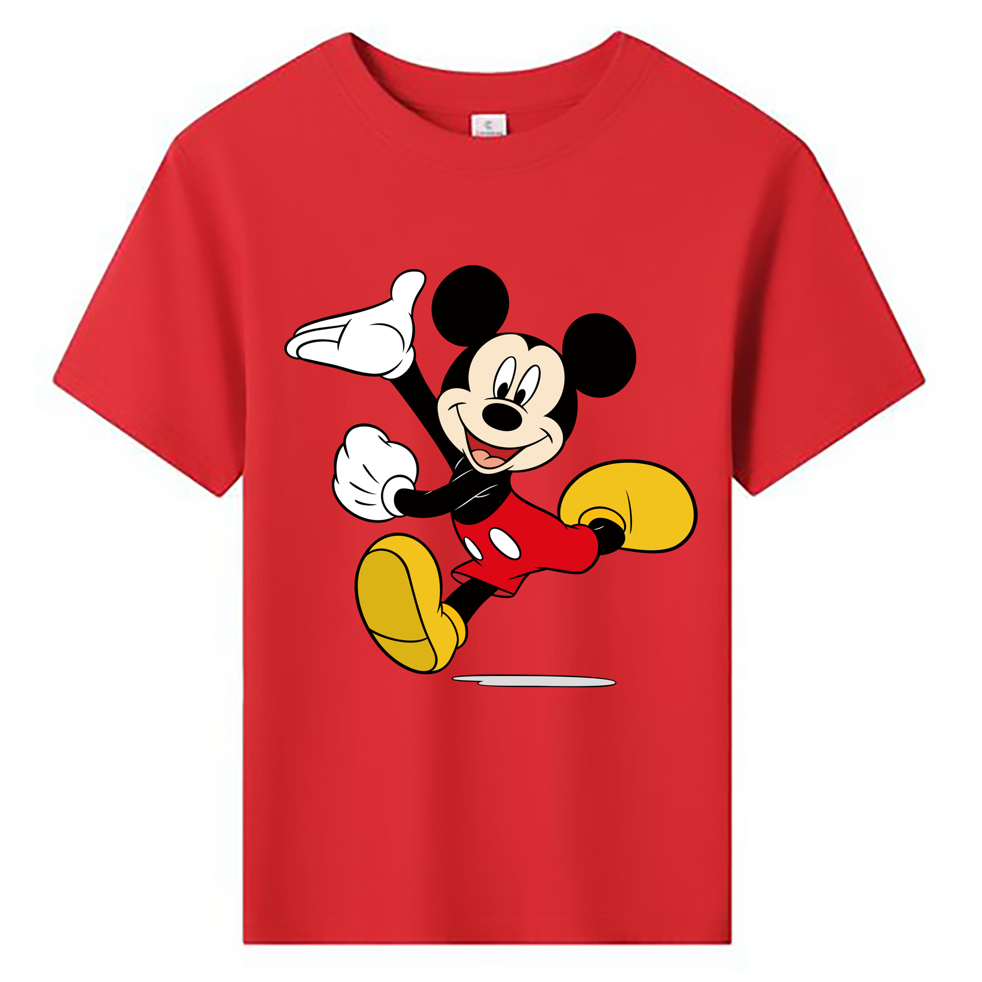 ミッキーマウス Mickey Mouse 綿100％キッズTシャツ（フロントプリント）