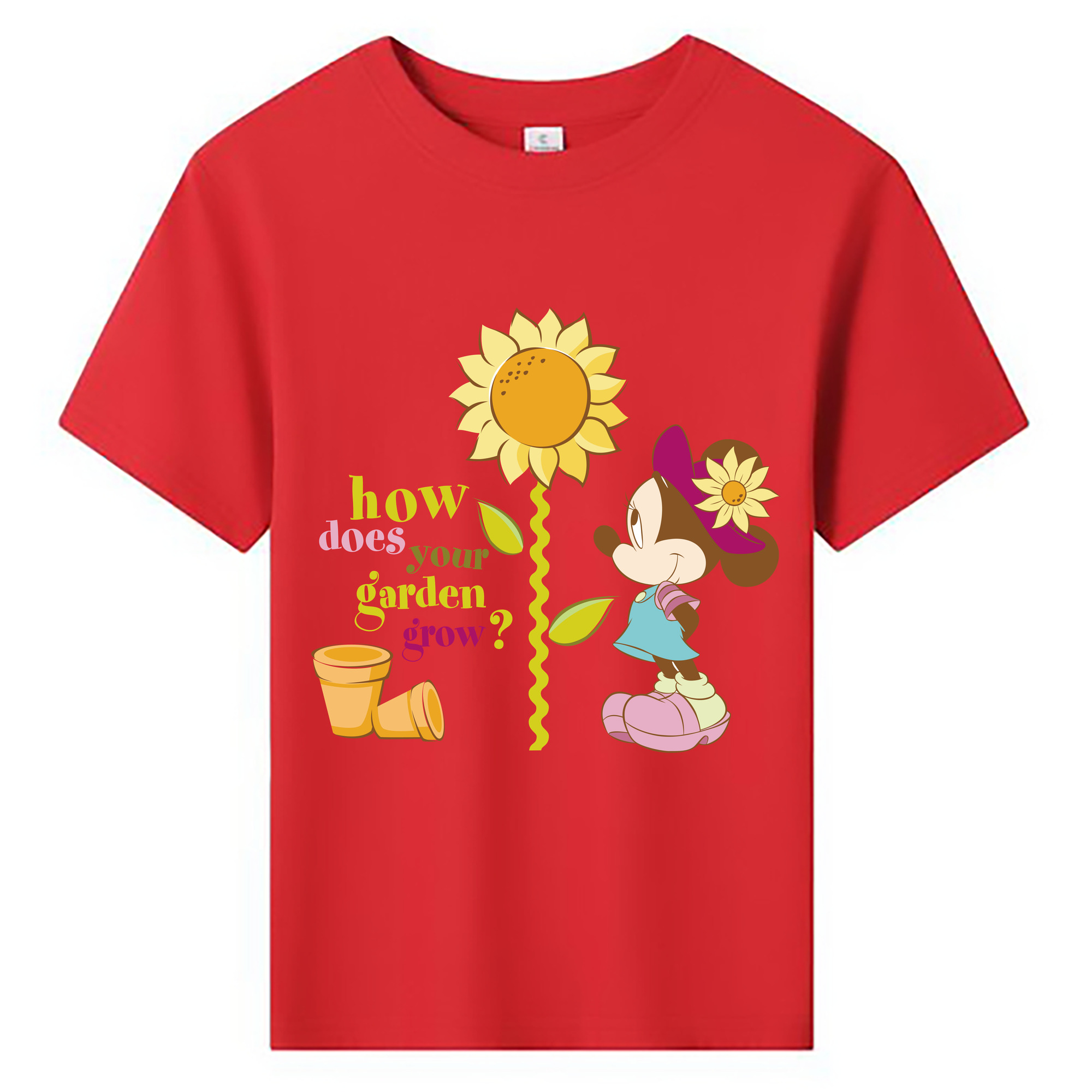 ミッキーマウス Mickey Mouse 綿100％キッズTシャツ（フロントプリント）
