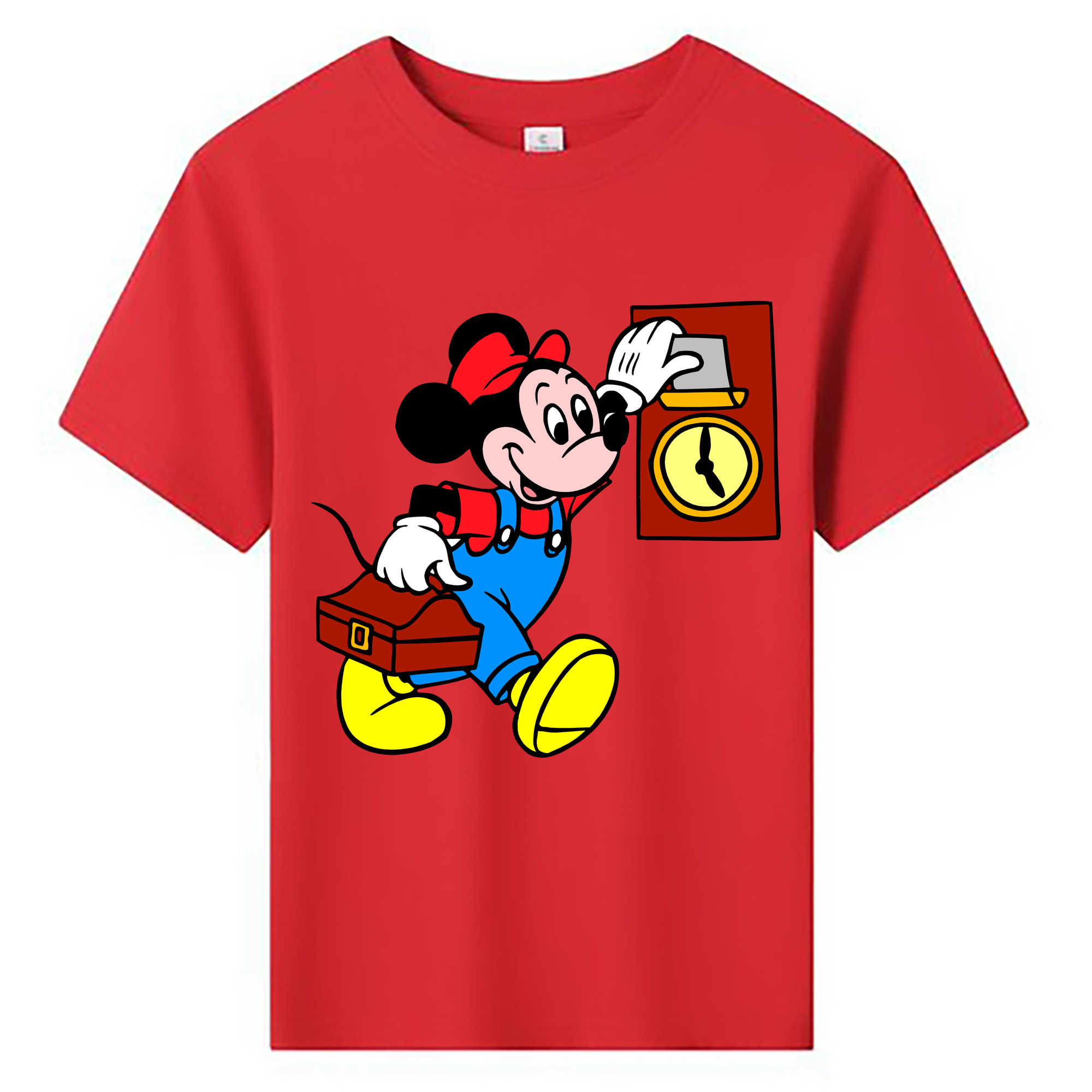 ミッキーマウス Mickey Mouse 綿100％キッズTシャツ（フロントプリント）