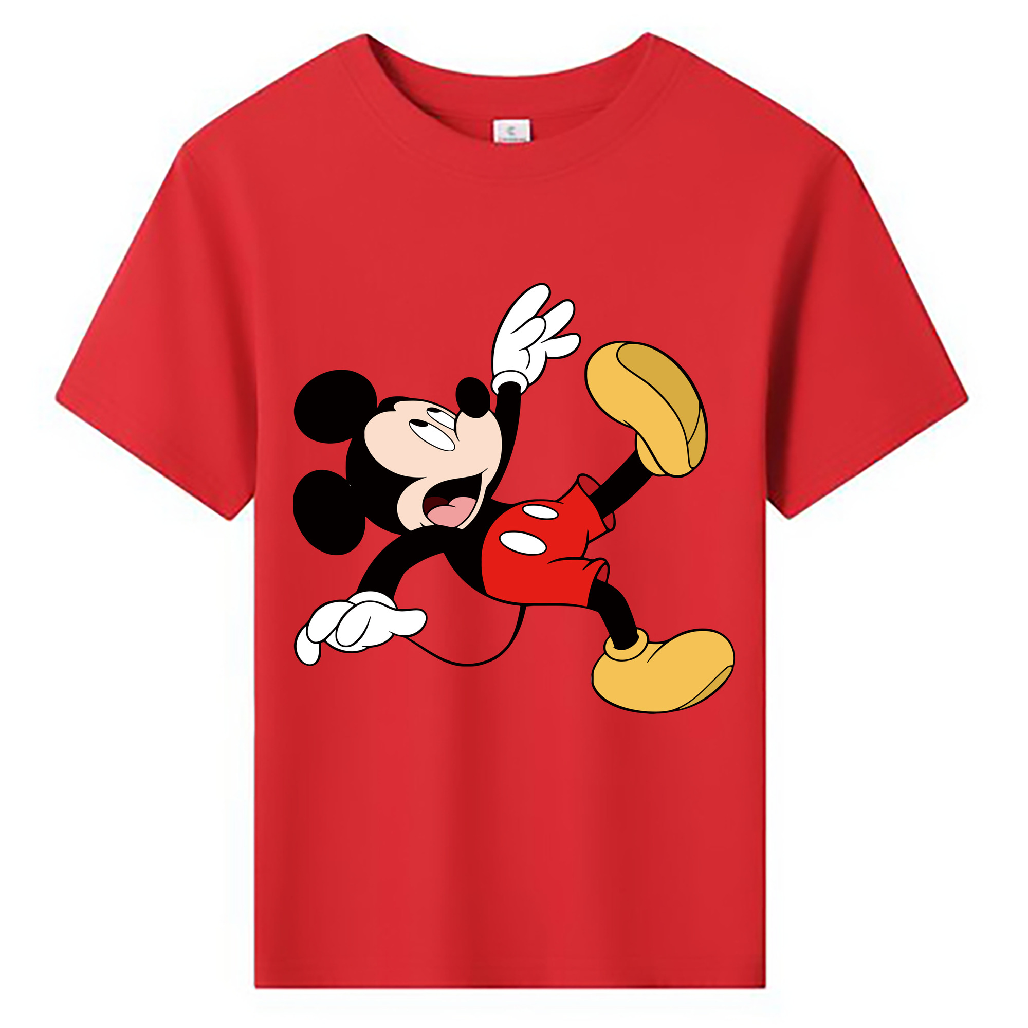ミッキーマウス Mickey Mouse 綿100％キッズTシャツ（フロントプリント）