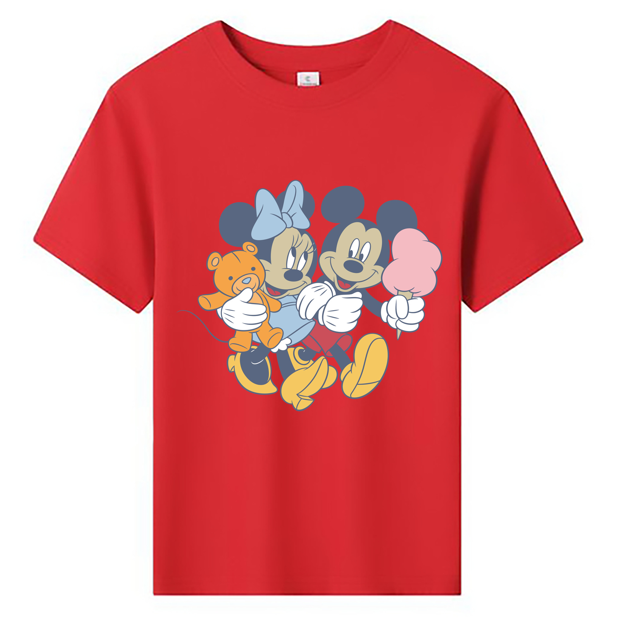 ミッキーマウス Mickey Mouse 綿100％キッズTシャツ（フロントプリント）