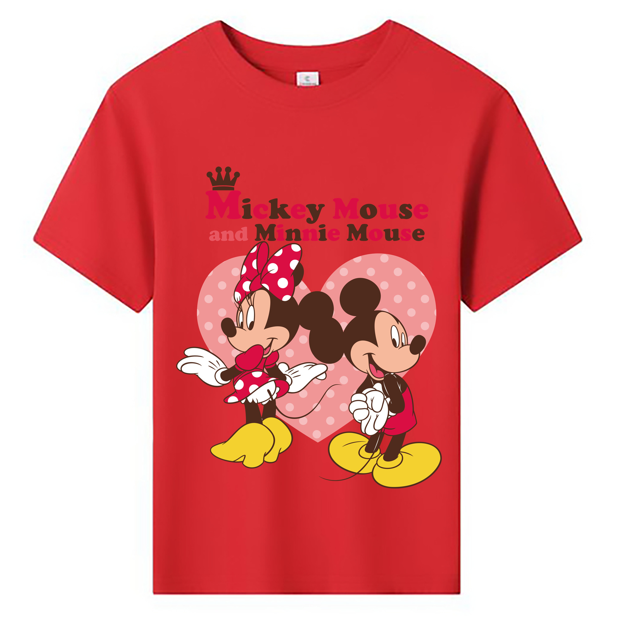 ミッキーマウス Mickey Mouse 綿100％キッズTシャツ（フロントプリント）