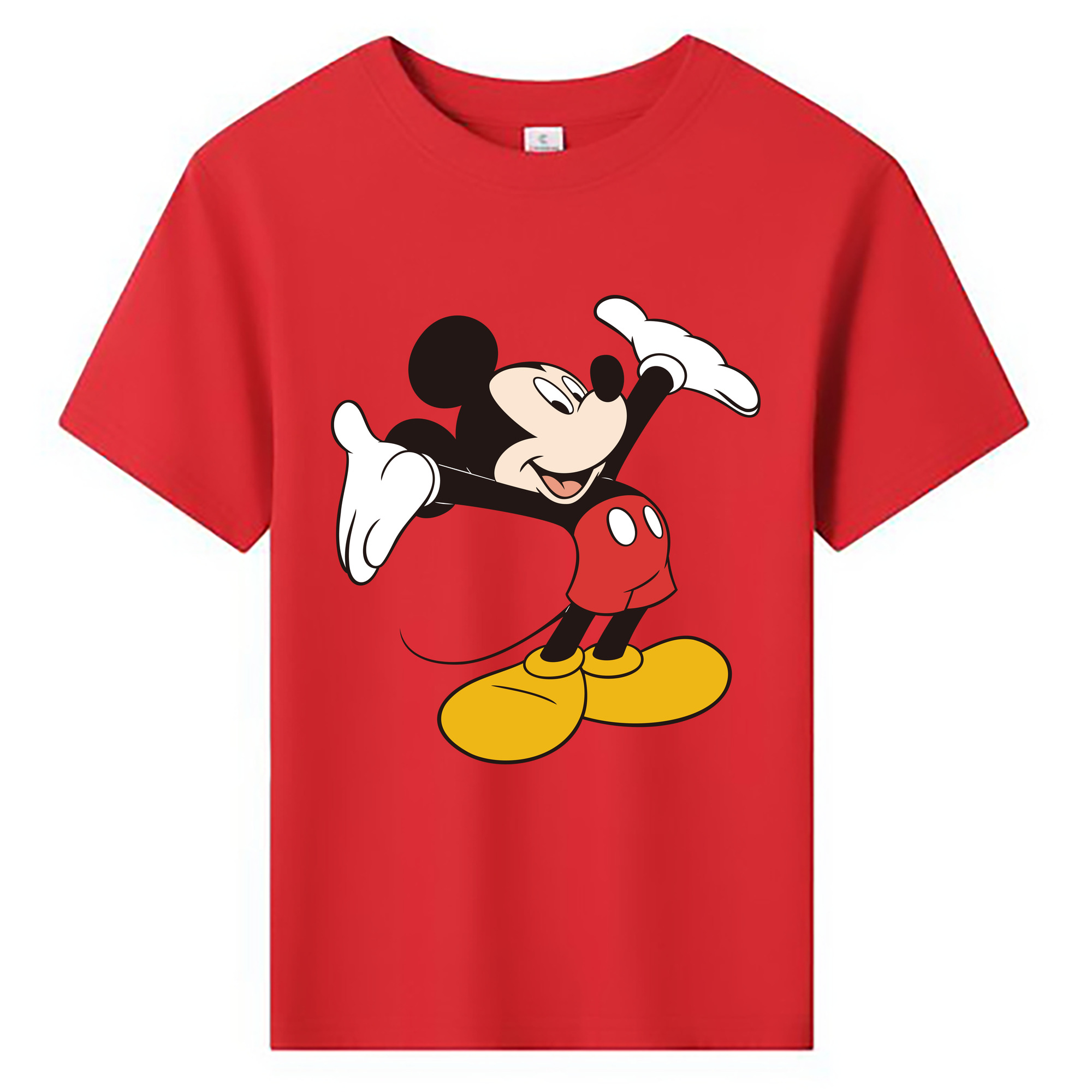 ミッキーマウス Mickey Mouse 綿100％キッズTシャツ（フロントプリント）