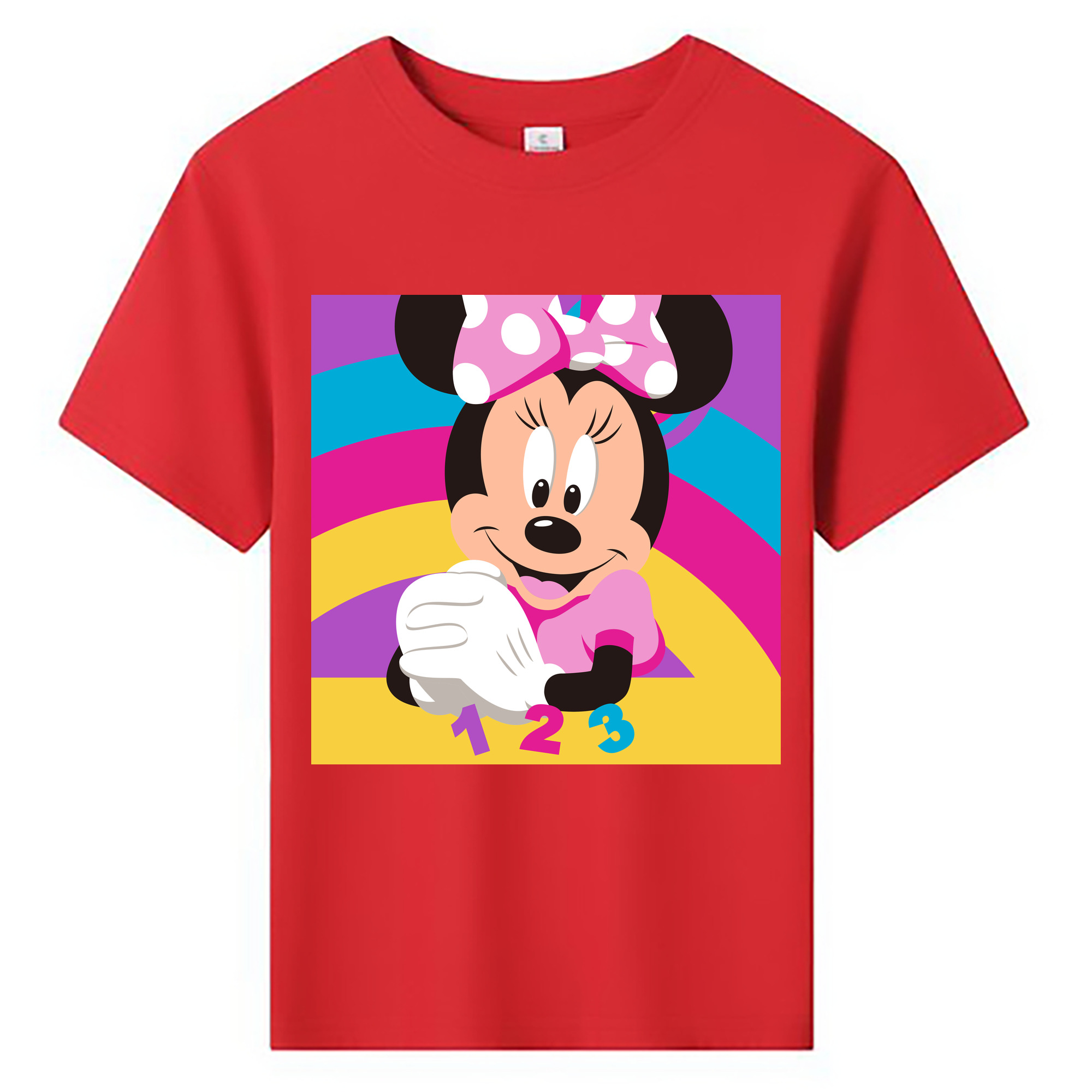 ミッキーマウス Mickey Mouse 綿100％キッズTシャツ（フロントプリント）
