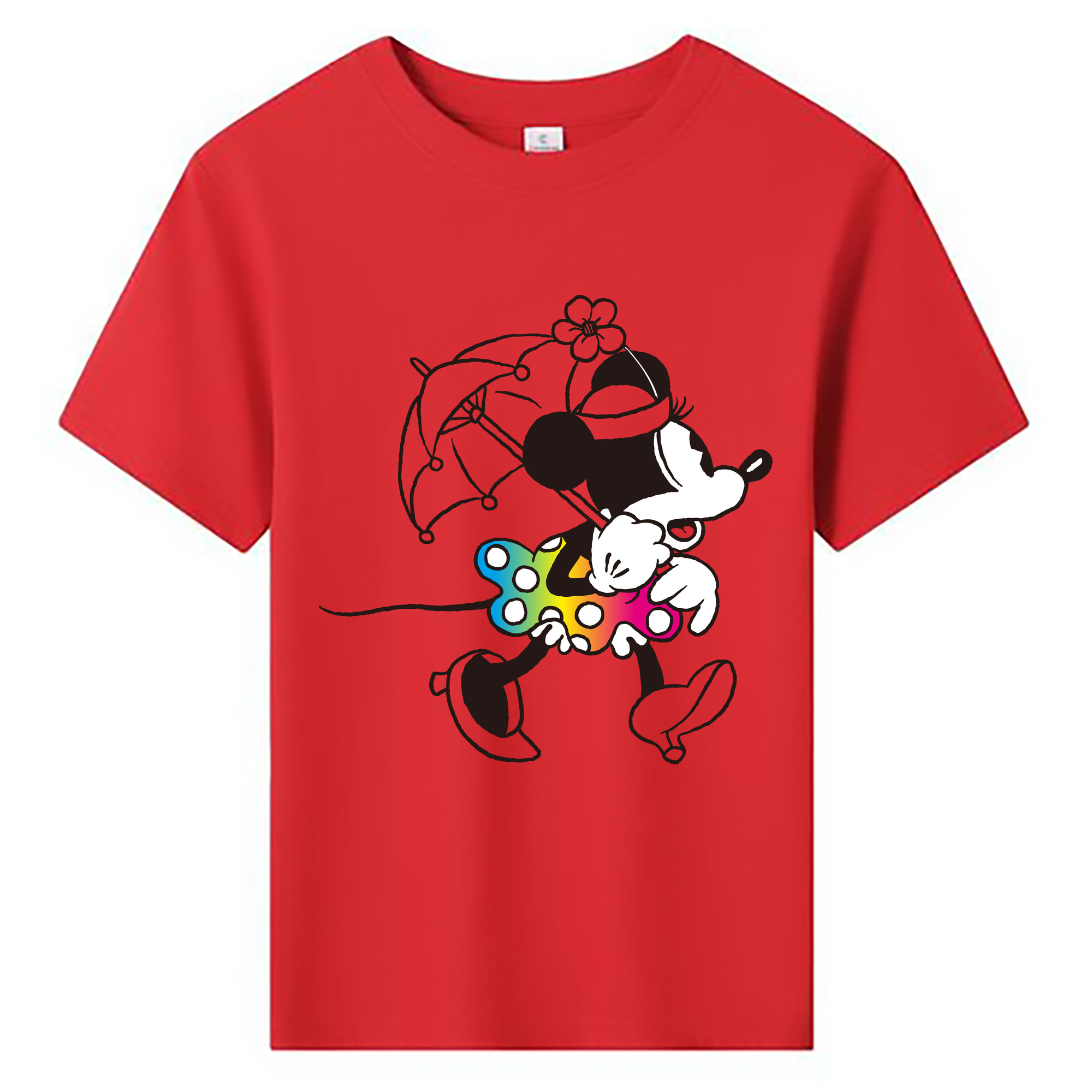 ミッキーマウス Mickey Mouse 綿100％キッズTシャツ（フロントプリント）