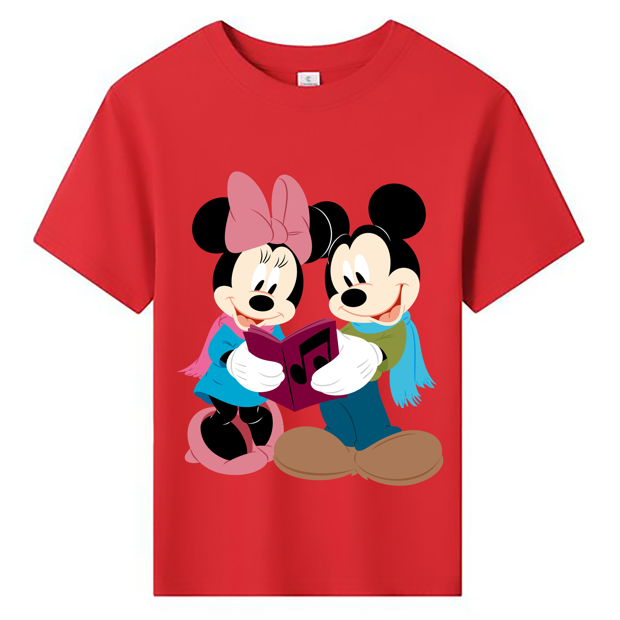 ミッキーマウス Mickey Mouse 綿100％キッズTシャツ（フロントプリント）