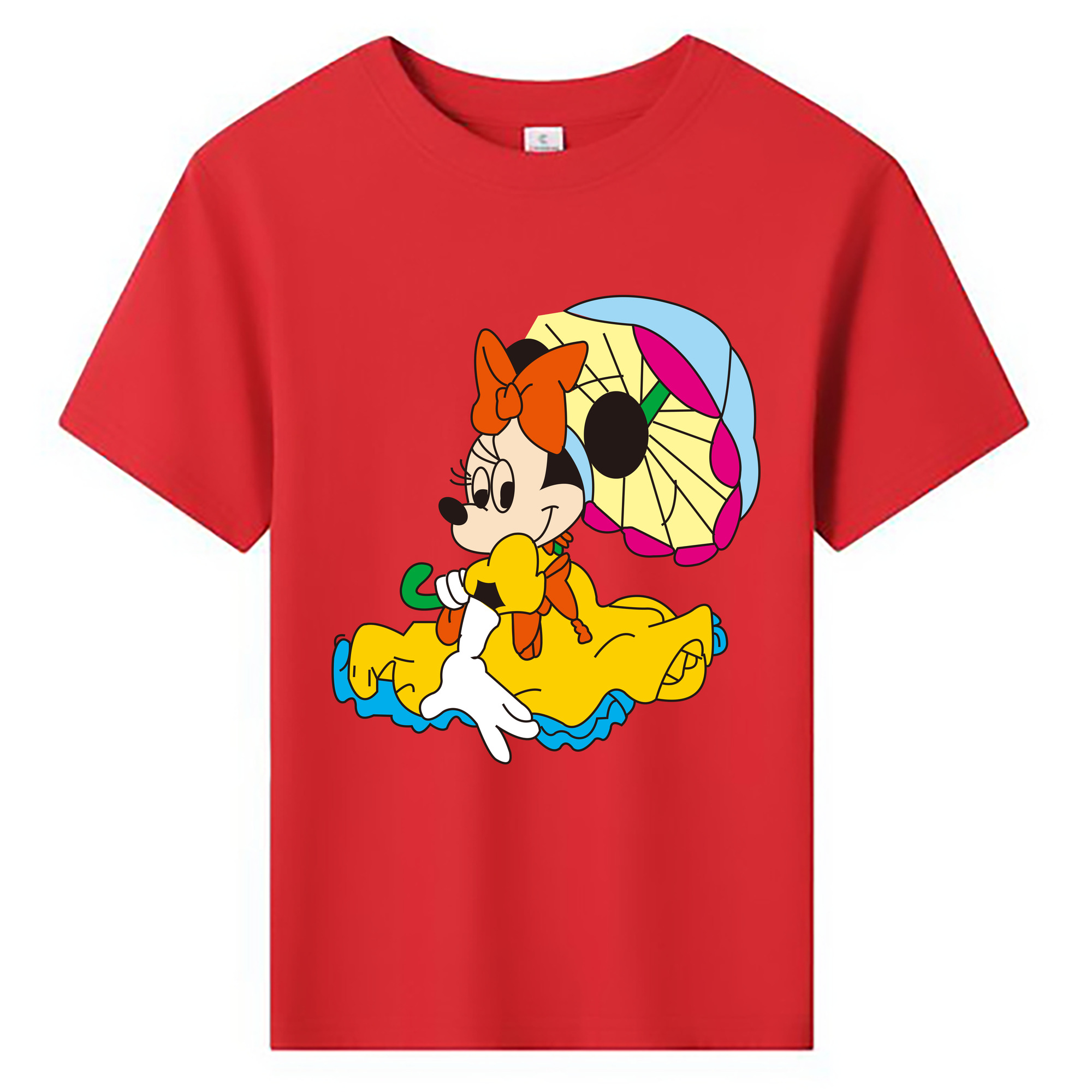 ミッキーマウス Mickey Mouse 綿100％キッズTシャツ（フロントプリント）