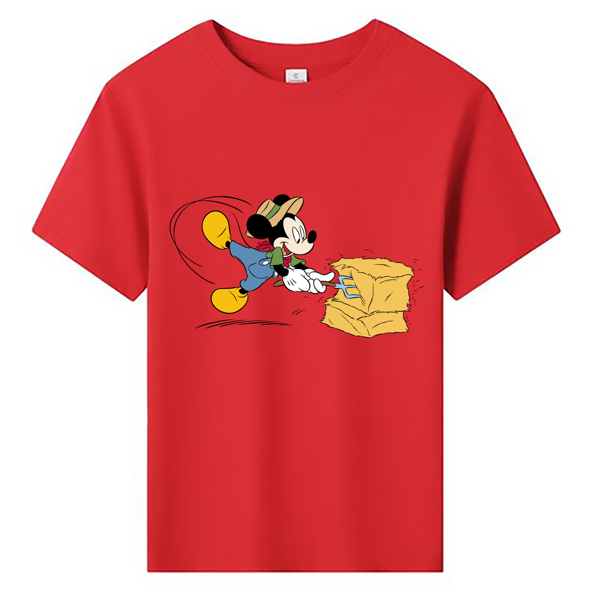 ミッキーマウス Mickey Mouse 綿100％キッズTシャツ（フロントプリント）