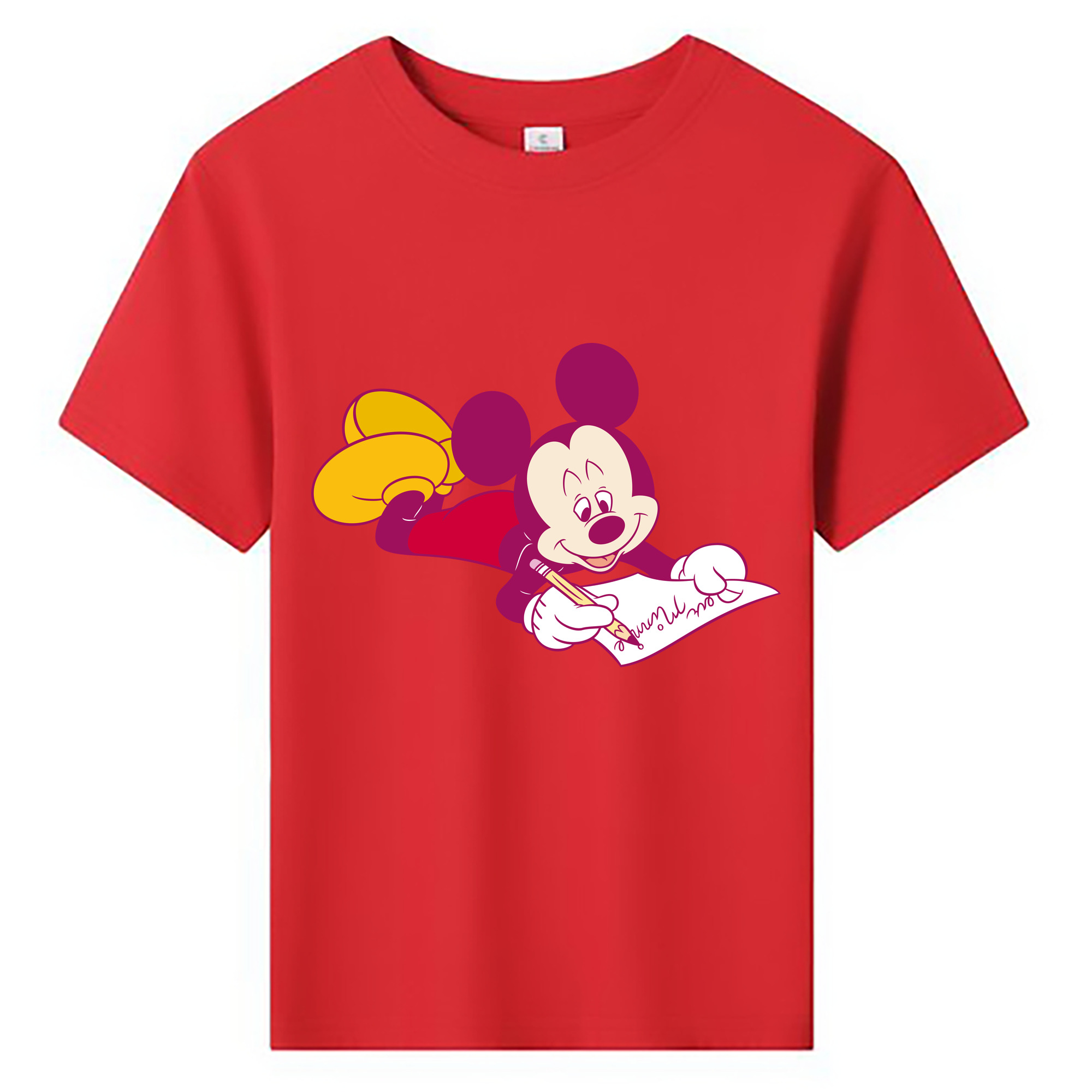ミッキーマウス Mickey Mouse 綿100％キッズTシャツ（フロントプリント）