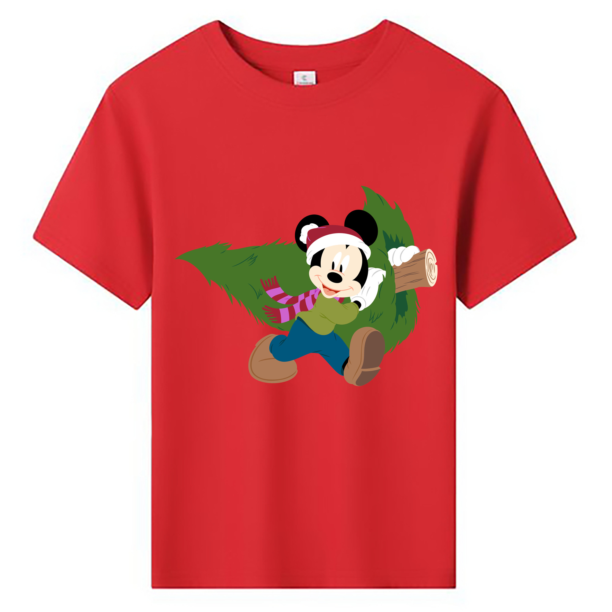 ミッキーマウス Mickey Mouse 綿100％キッズTシャツ（フロントプリント）