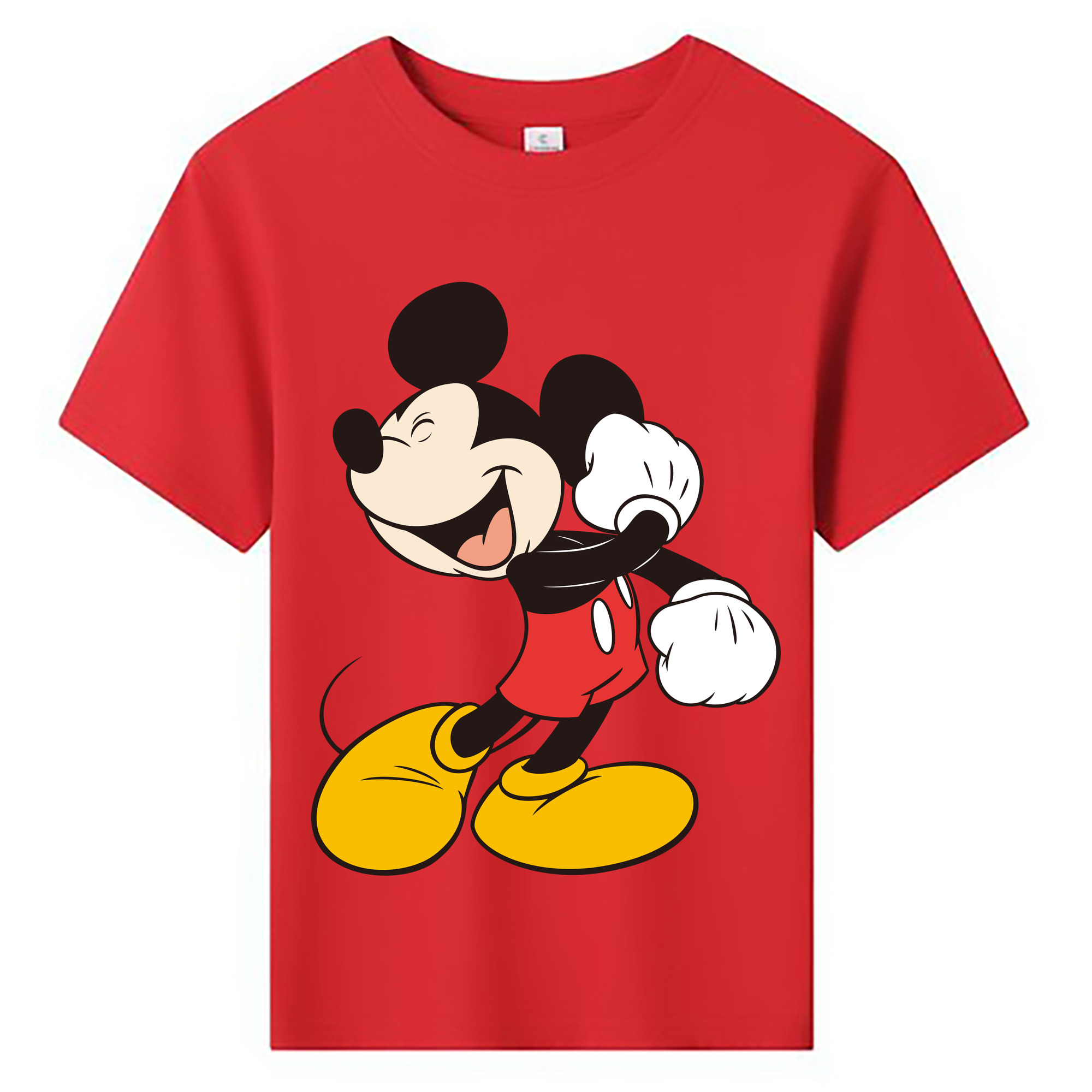 ミッキーマウス Mickey Mouse 綿100％キッズTシャツ（フロントプリント）