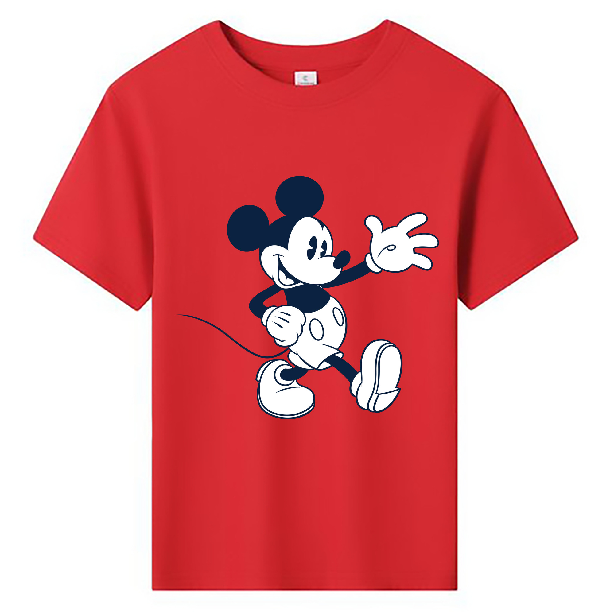 ミッキーマウス Mickey Mouse 綿100％キッズTシャツ（フロントプリント）