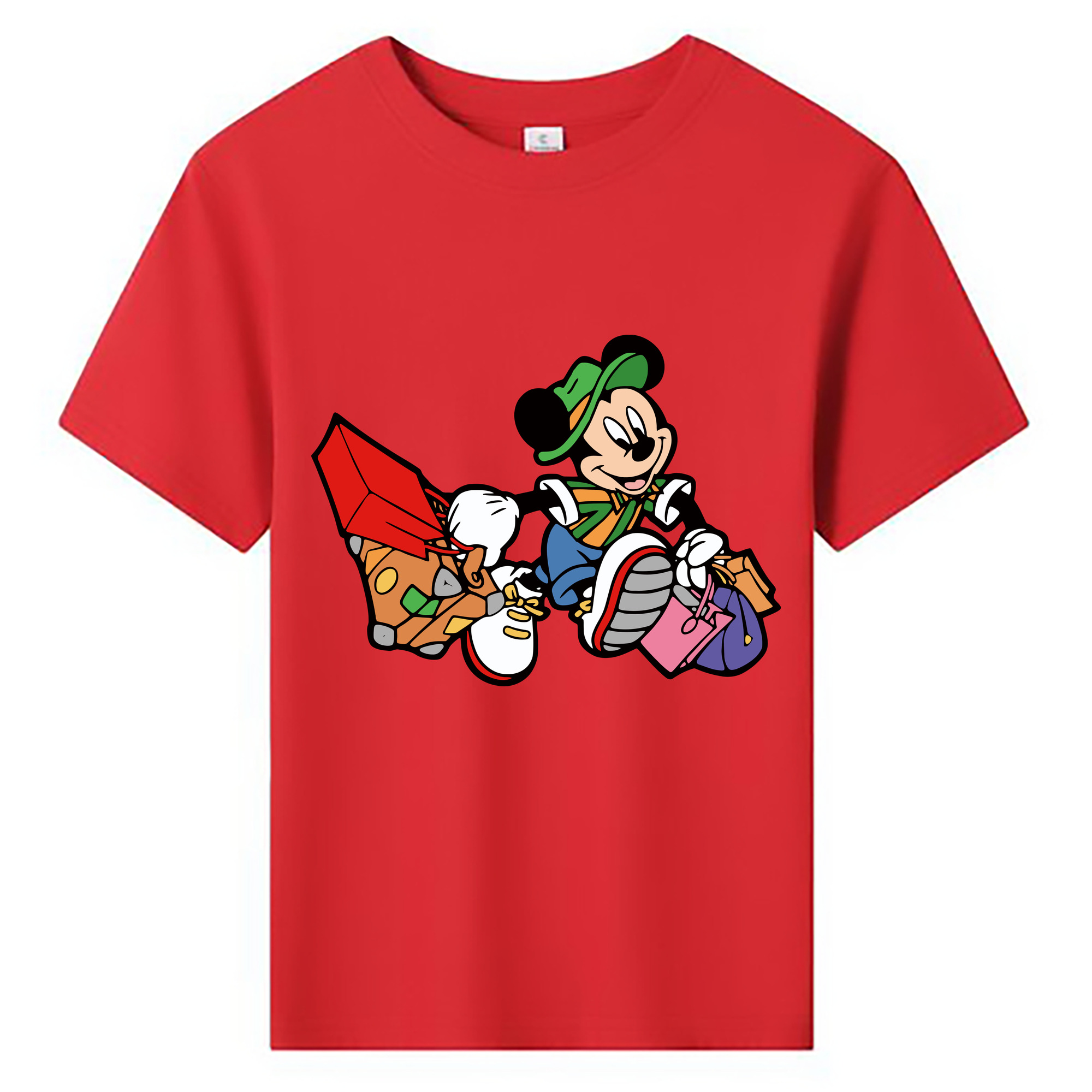 ミッキーマウス Mickey Mouse 綿100％キッズTシャツ（フロントプリント）