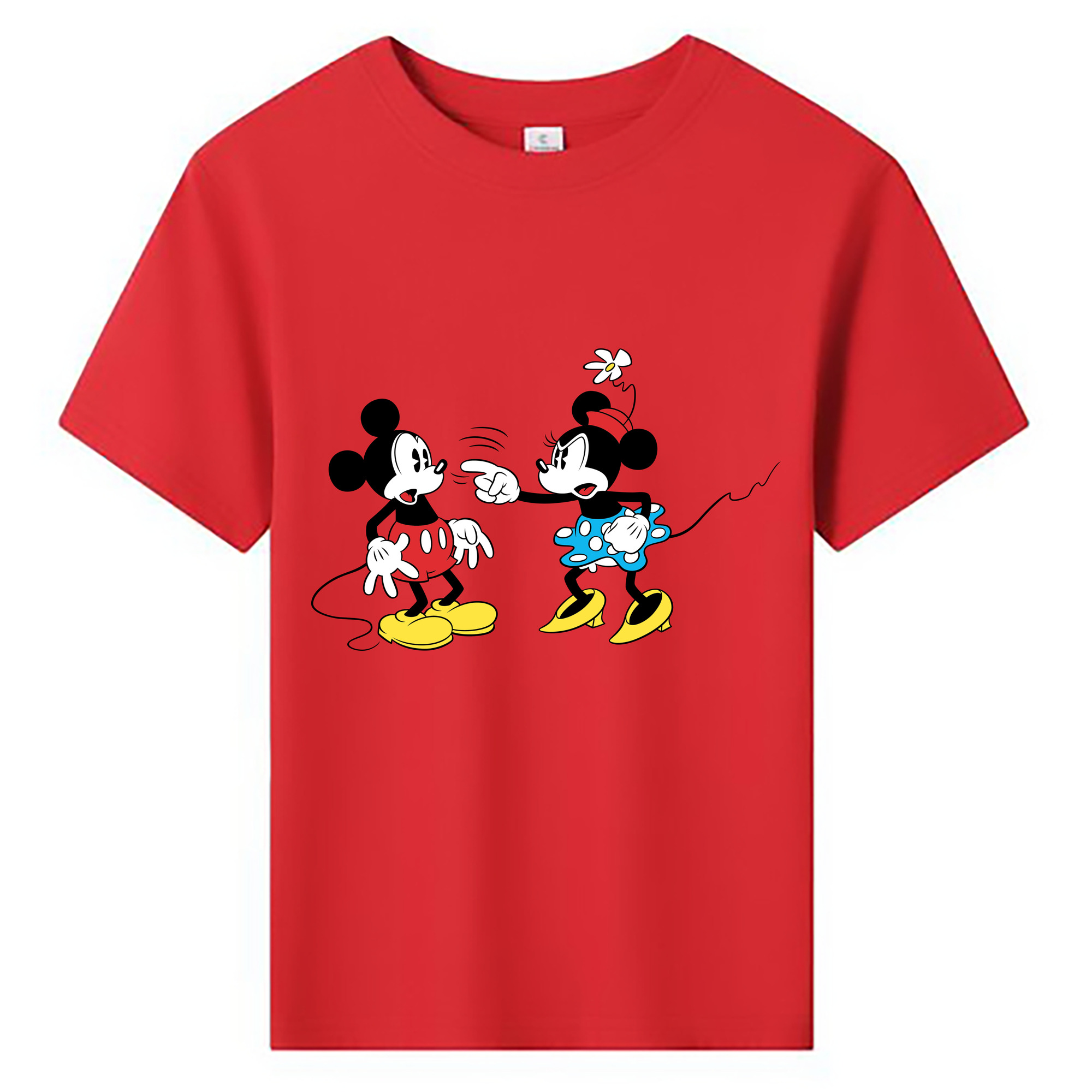 ミッキーマウス Mickey Mouse 綿100％キッズTシャツ（フロントプリント）