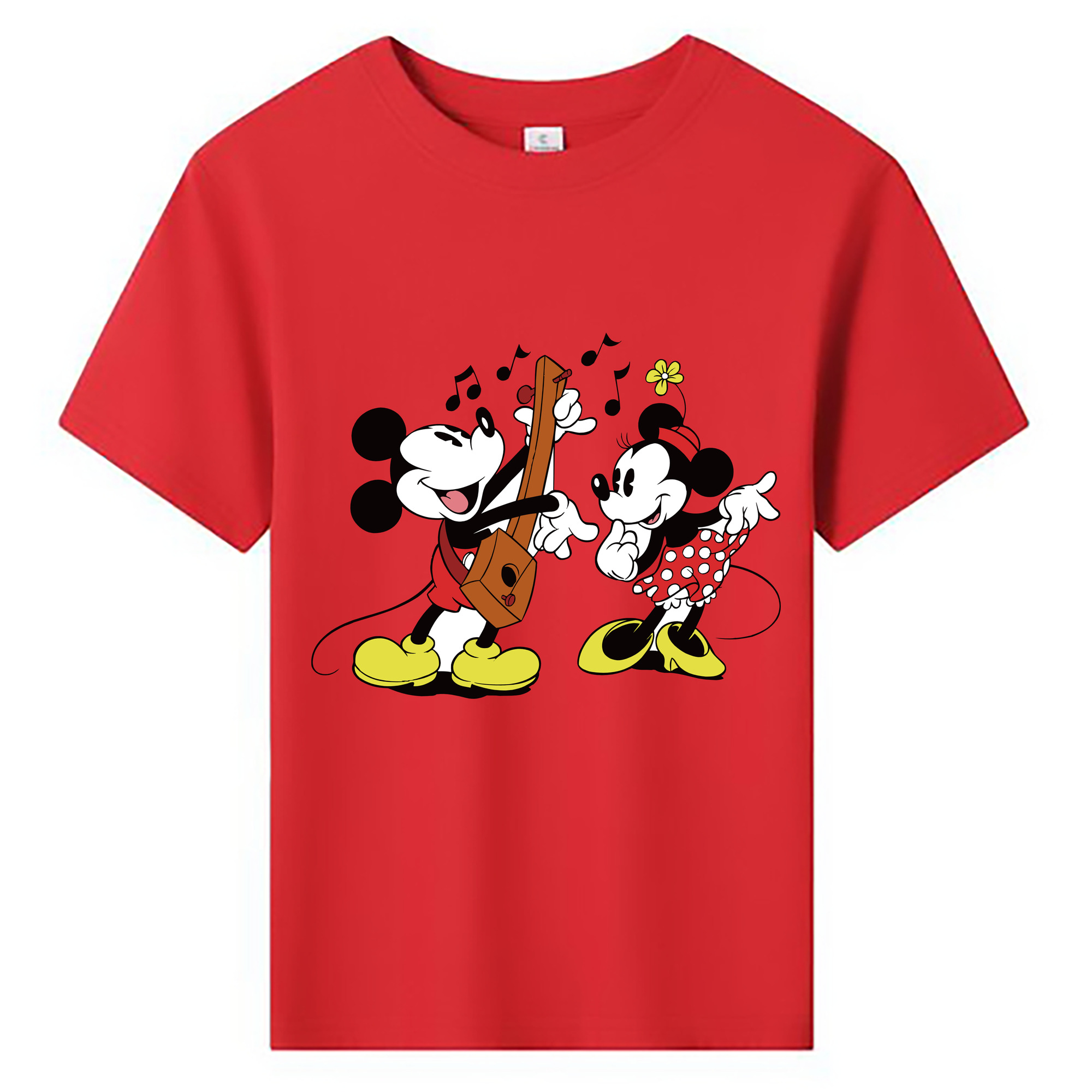 ミッキーマウス Mickey Mouse 綿100％キッズTシャツ（フロントプリント）