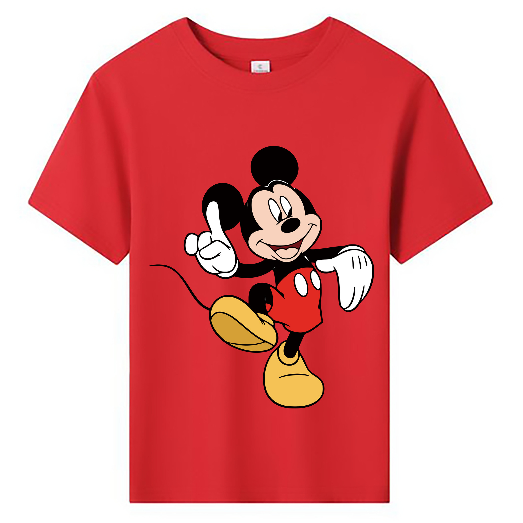 ミッキーマウス Mickey Mouse 綿100％キッズTシャツ（フロントプリント）