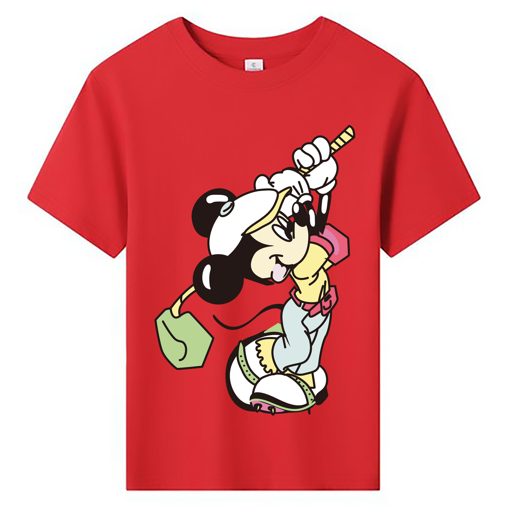 ミッキーマウス Mickey Mouse 綿100％キッズTシャツ（フロントプリント）