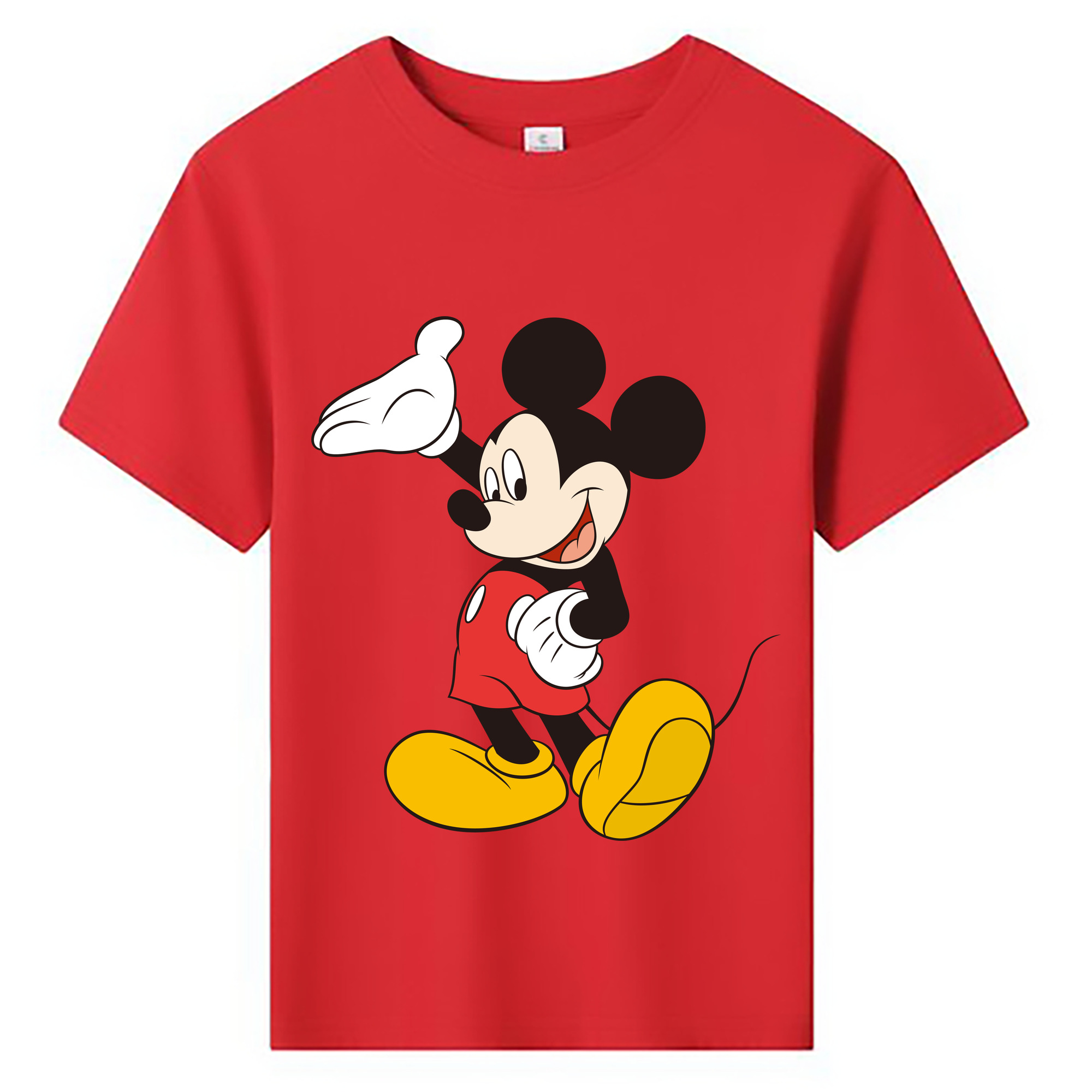 ミッキーマウス Mickey Mouse 綿100％キッズTシャツ（フロントプリント）