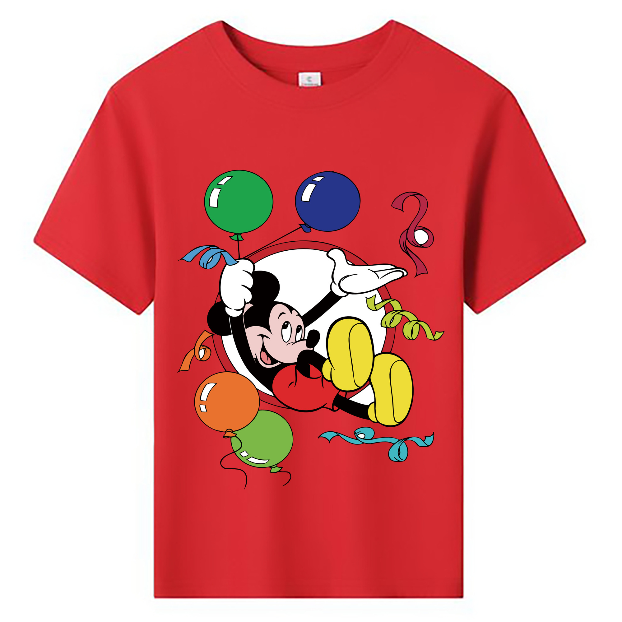 ミッキーマウス Mickey Mouse 綿100％キッズTシャツ（フロントプリント）