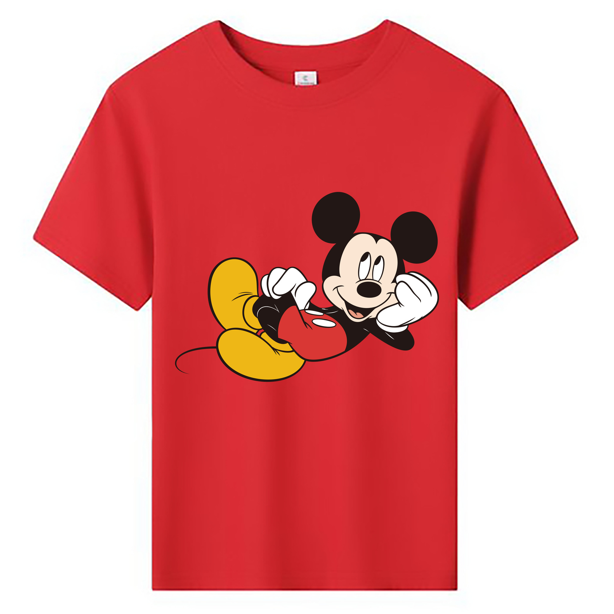 ミッキーマウス Mickey Mouse 綿100％キッズTシャツ（フロントプリント）