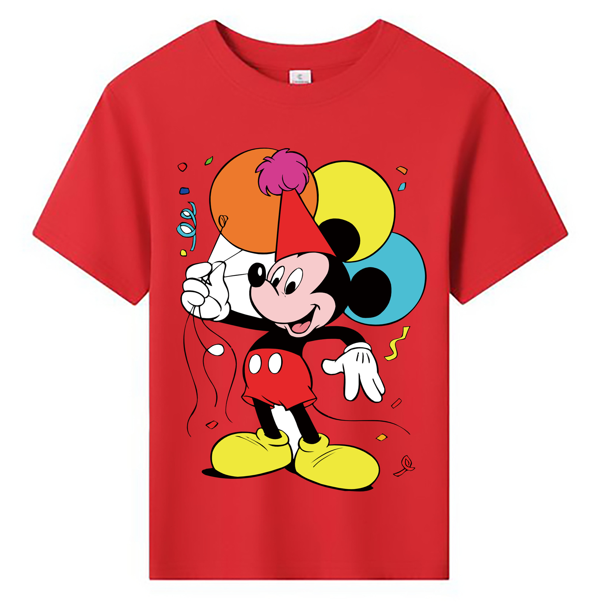 ミッキーマウス Mickey Mouse 綿100％キッズTシャツ（フロントプリント）