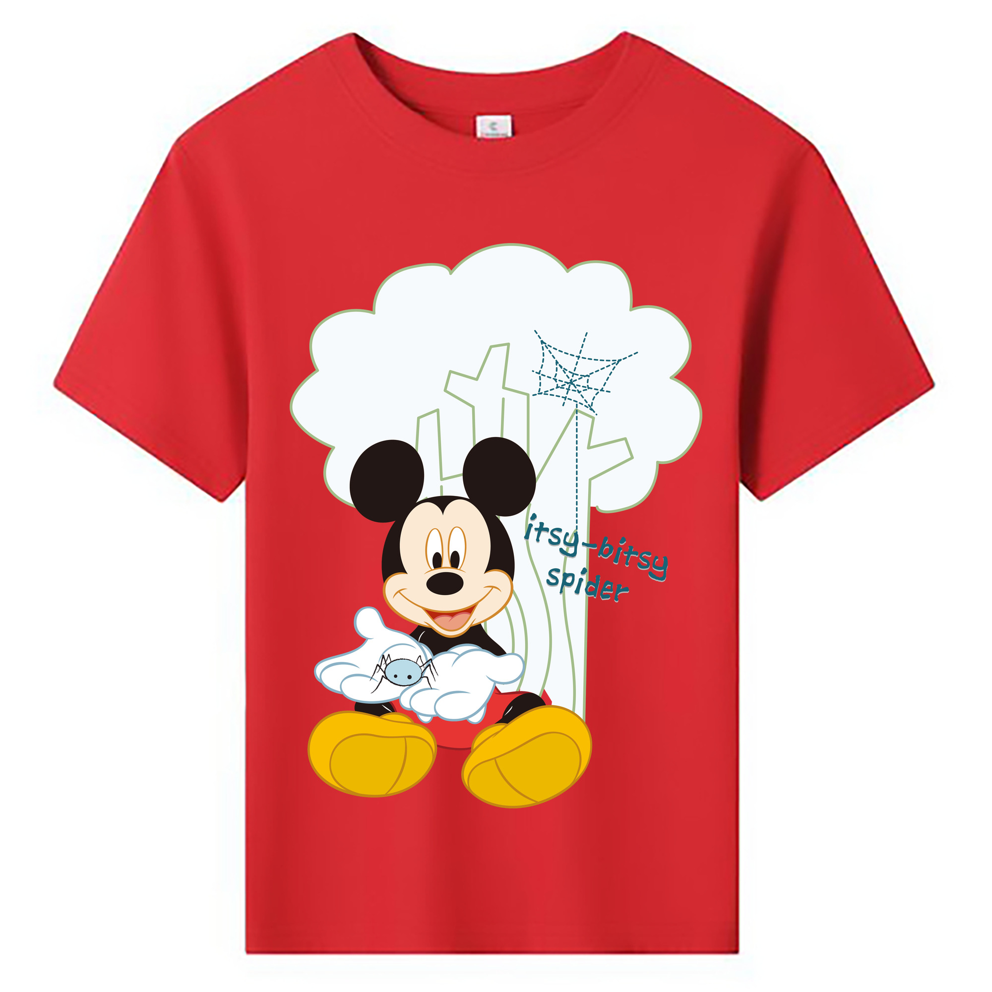 ミッキーマウス Mickey Mouse 綿100％キッズTシャツ（フロントプリント）