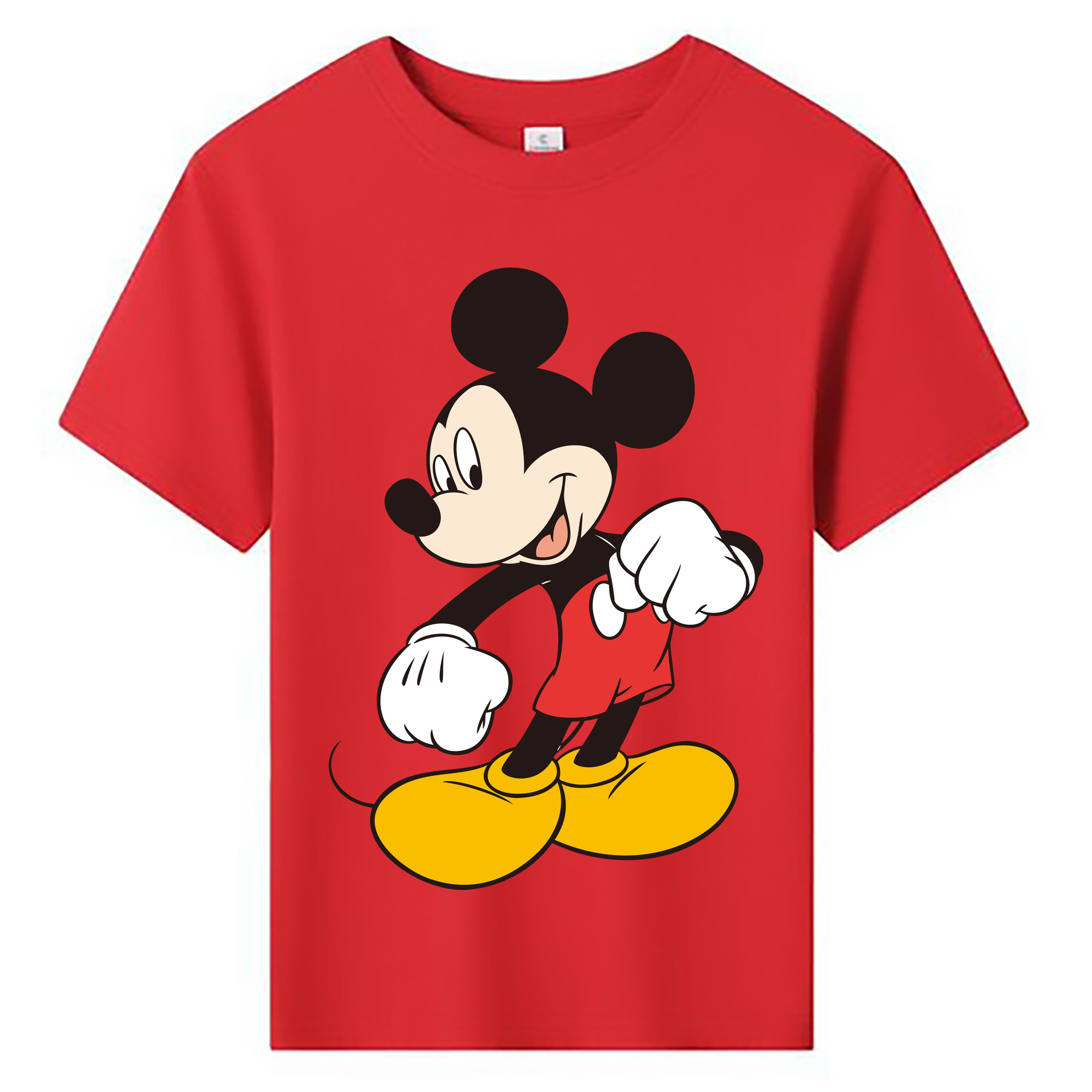 ミッキーマウス Mickey Mouse 綿100％キッズTシャツ（フロントプリント）