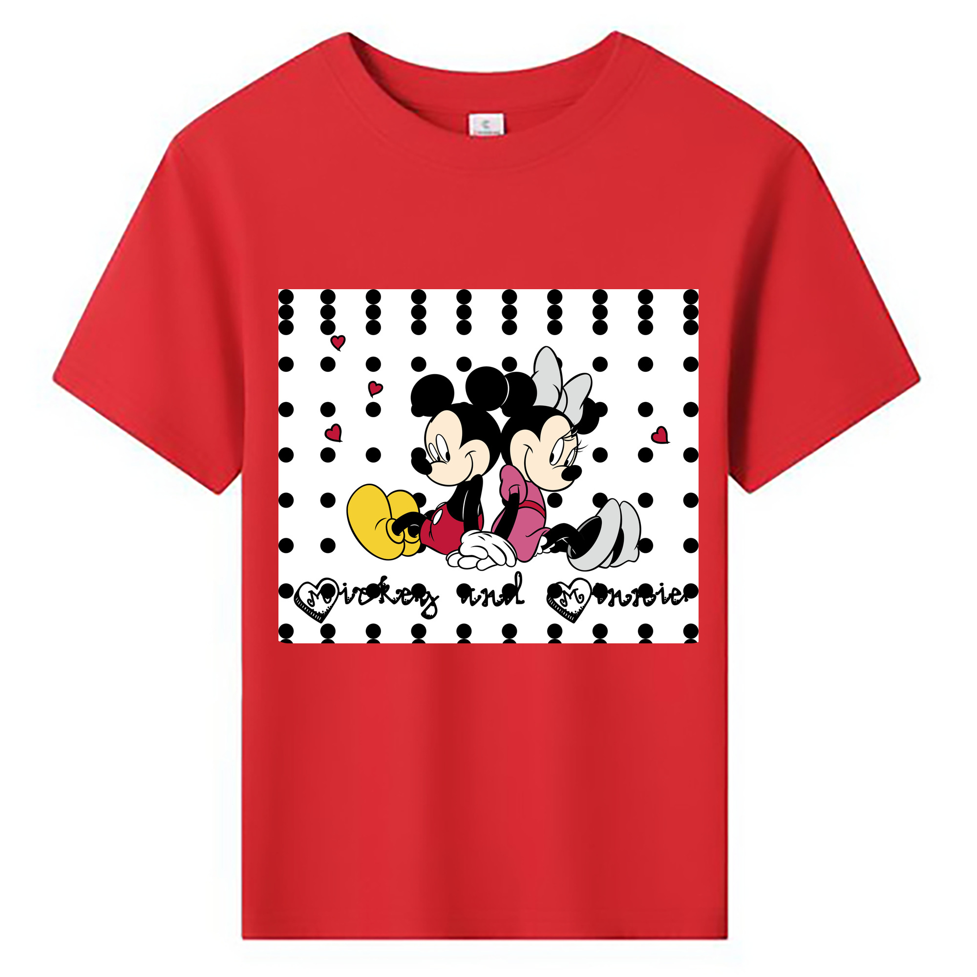 ミッキーマウス Mickey Mouse 綿100％キッズTシャツ（フロントプリント）