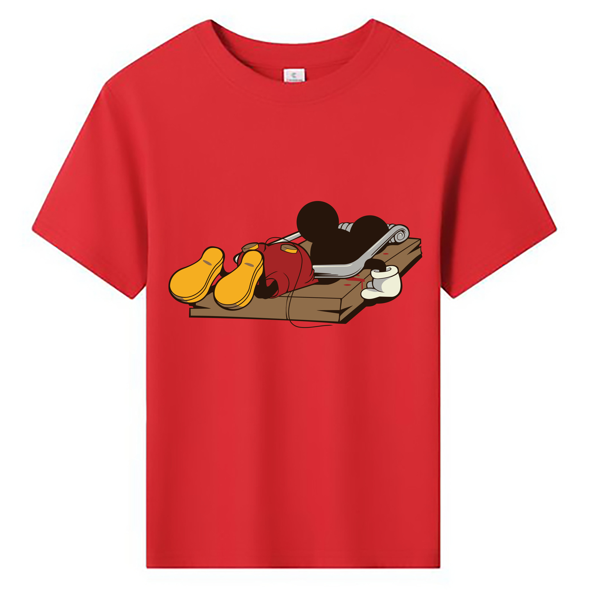 ミッキーマウス Mickey Mouse 綿100％キッズTシャツ（フロントプリント）