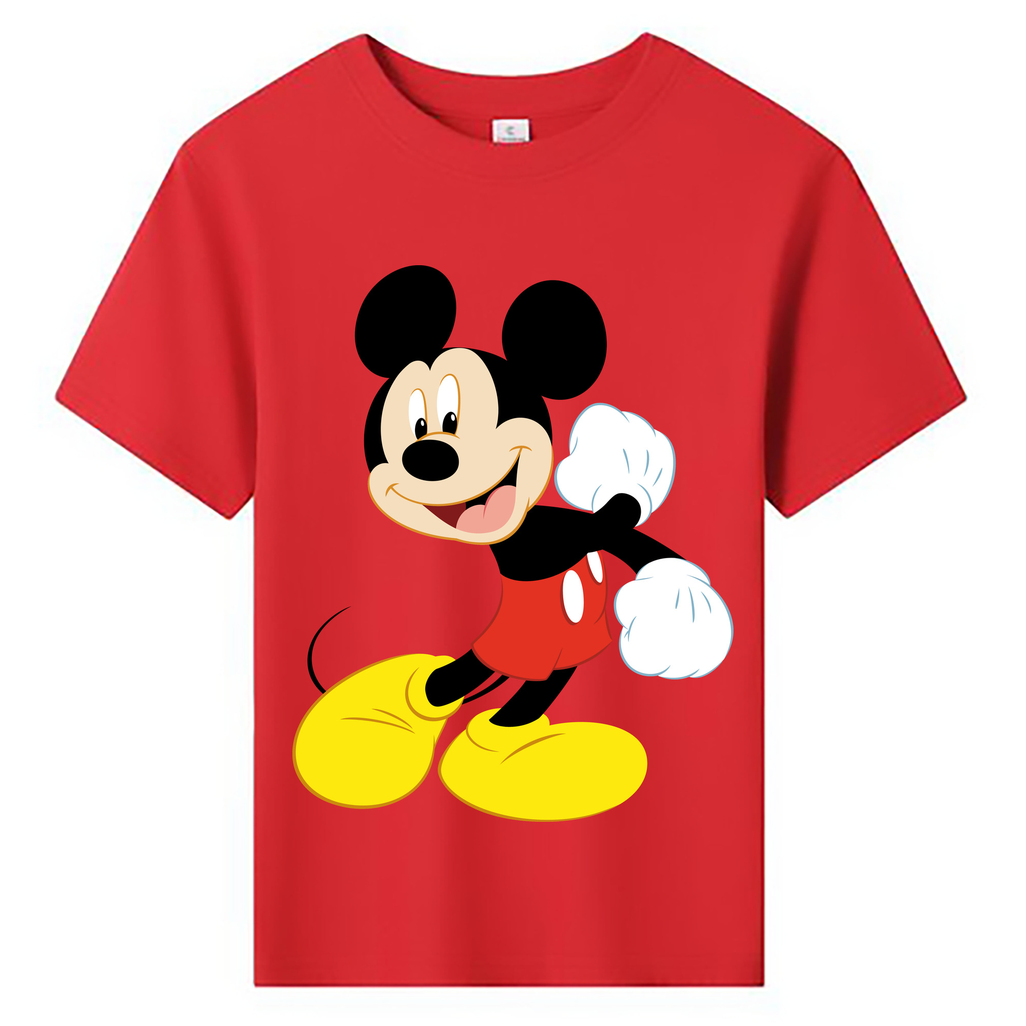 ミッキーマウス Mickey Mouse 綿100％キッズTシャツ（フロントプリント）