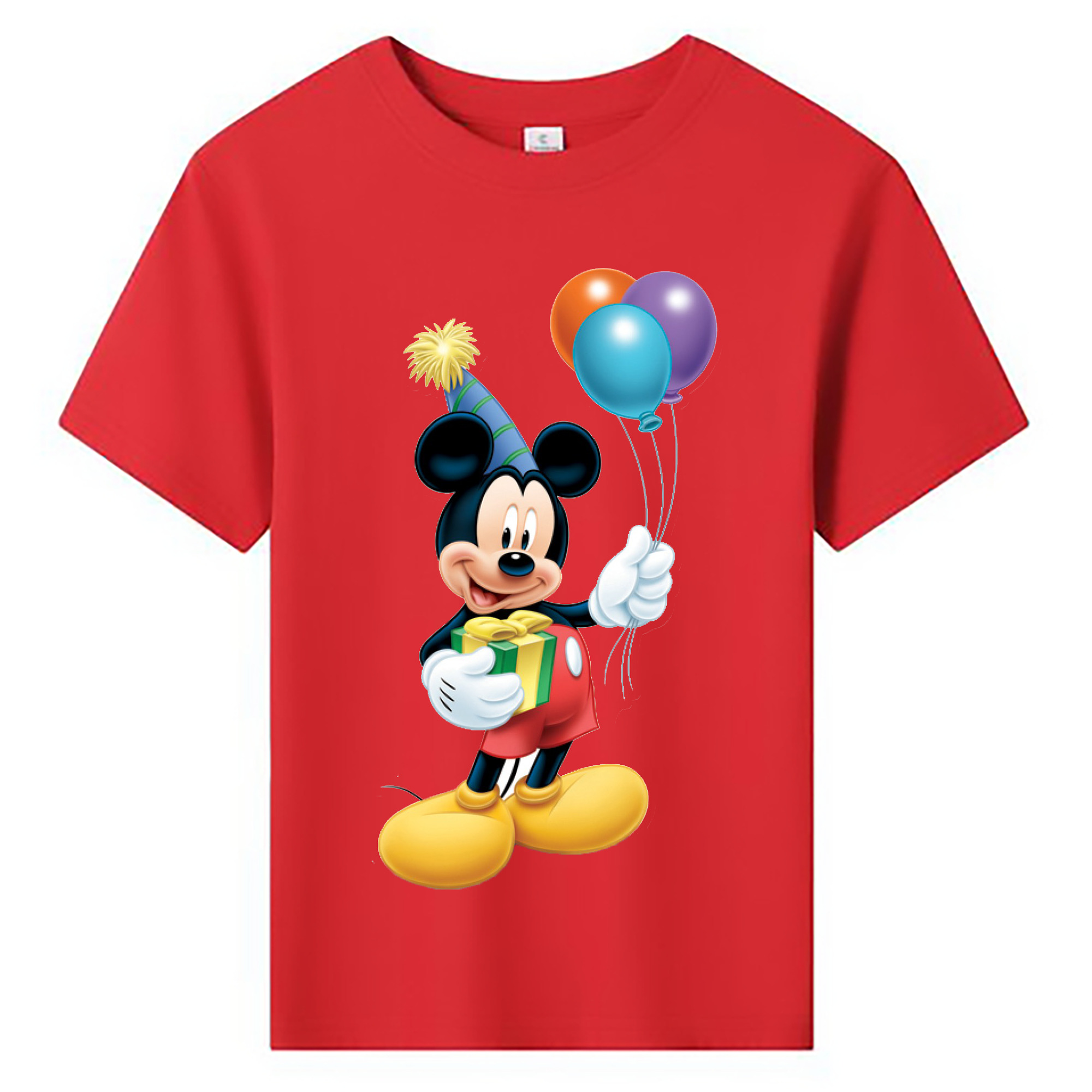 ミッキーマウス Mickey Mouse 綿100％キッズTシャツ（フロントプリント）