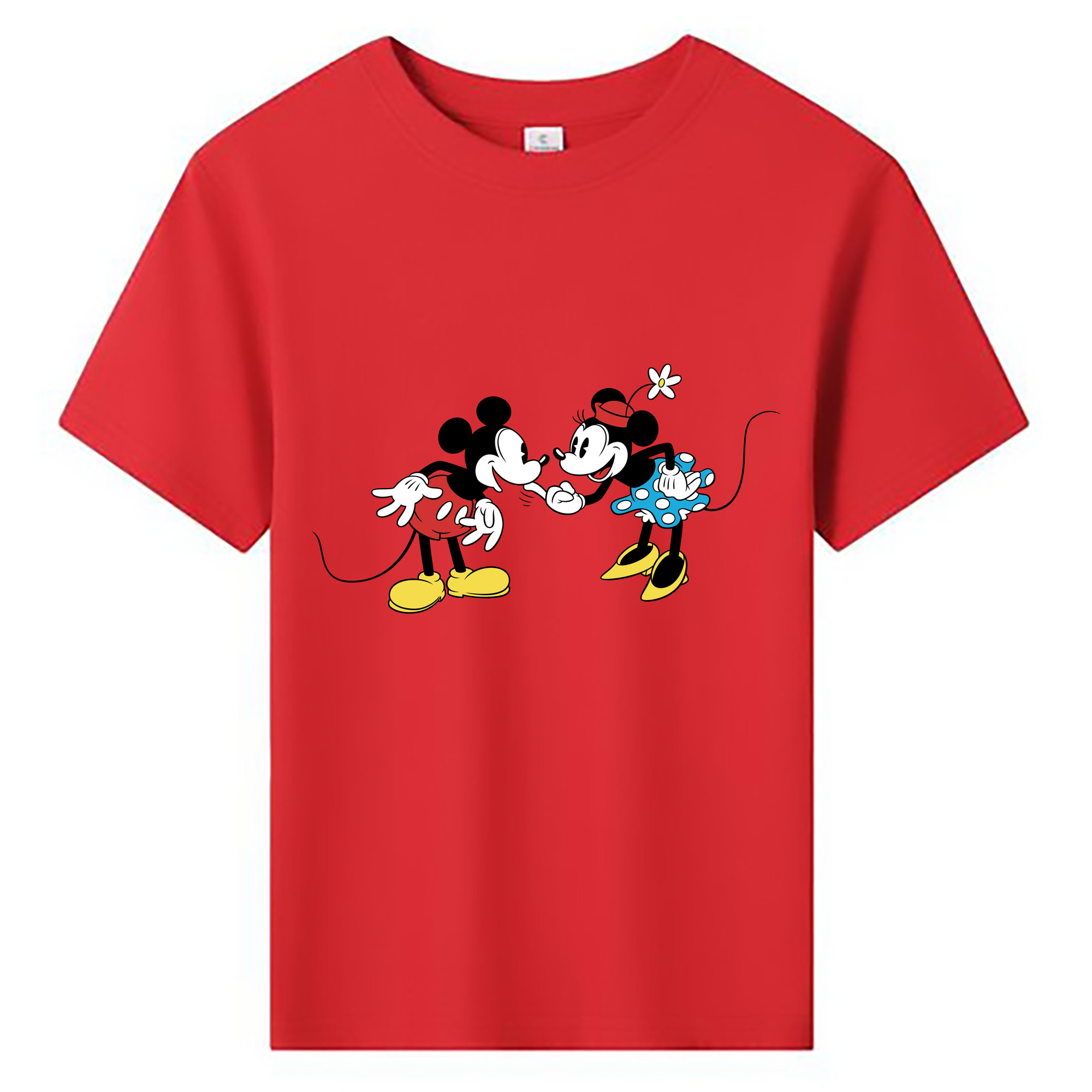 ミッキーマウス Mickey Mouse 綿100％キッズTシャツ（フロントプリント）