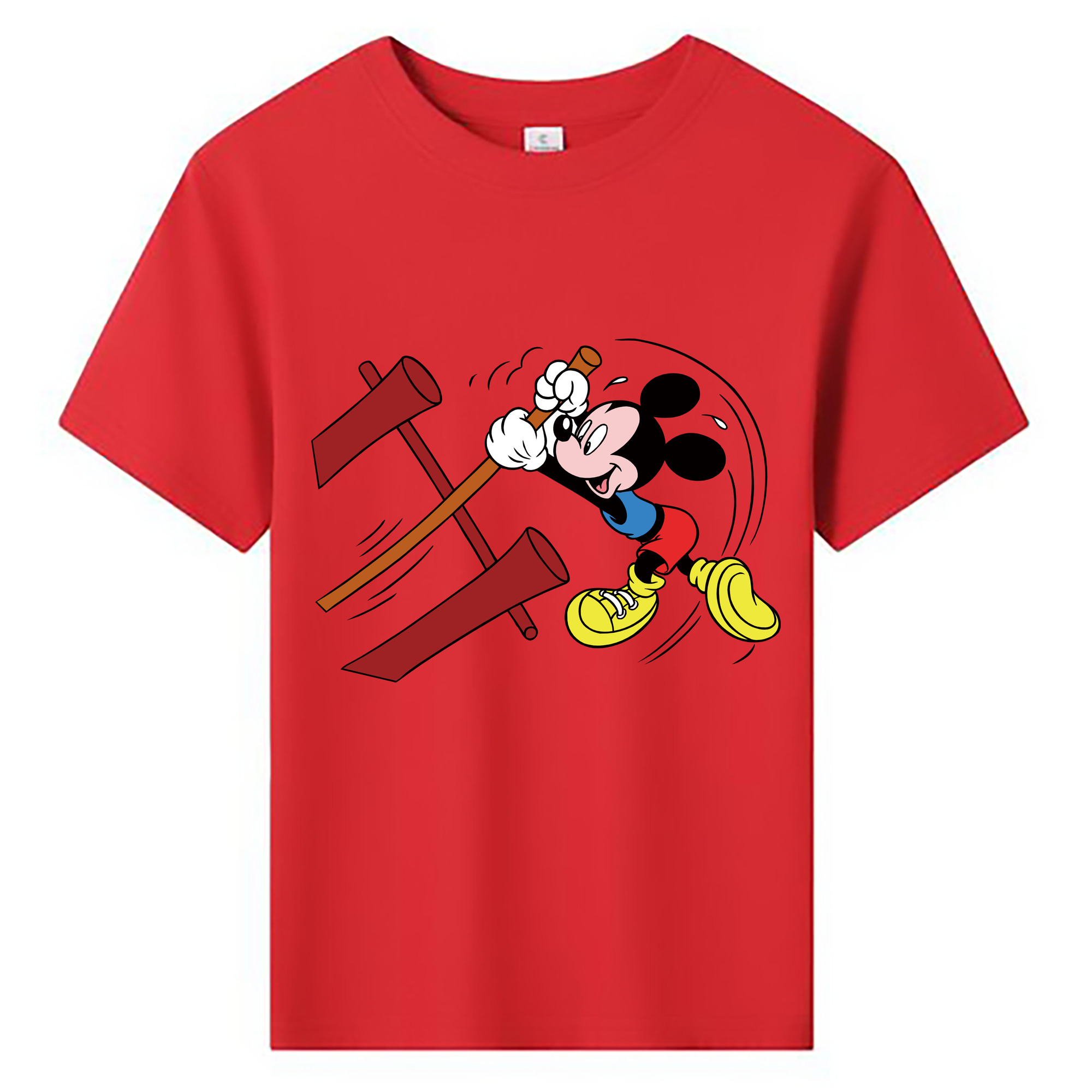 ミッキーマウス Mickey Mouse 綿100％キッズTシャツ（フロントプリント）