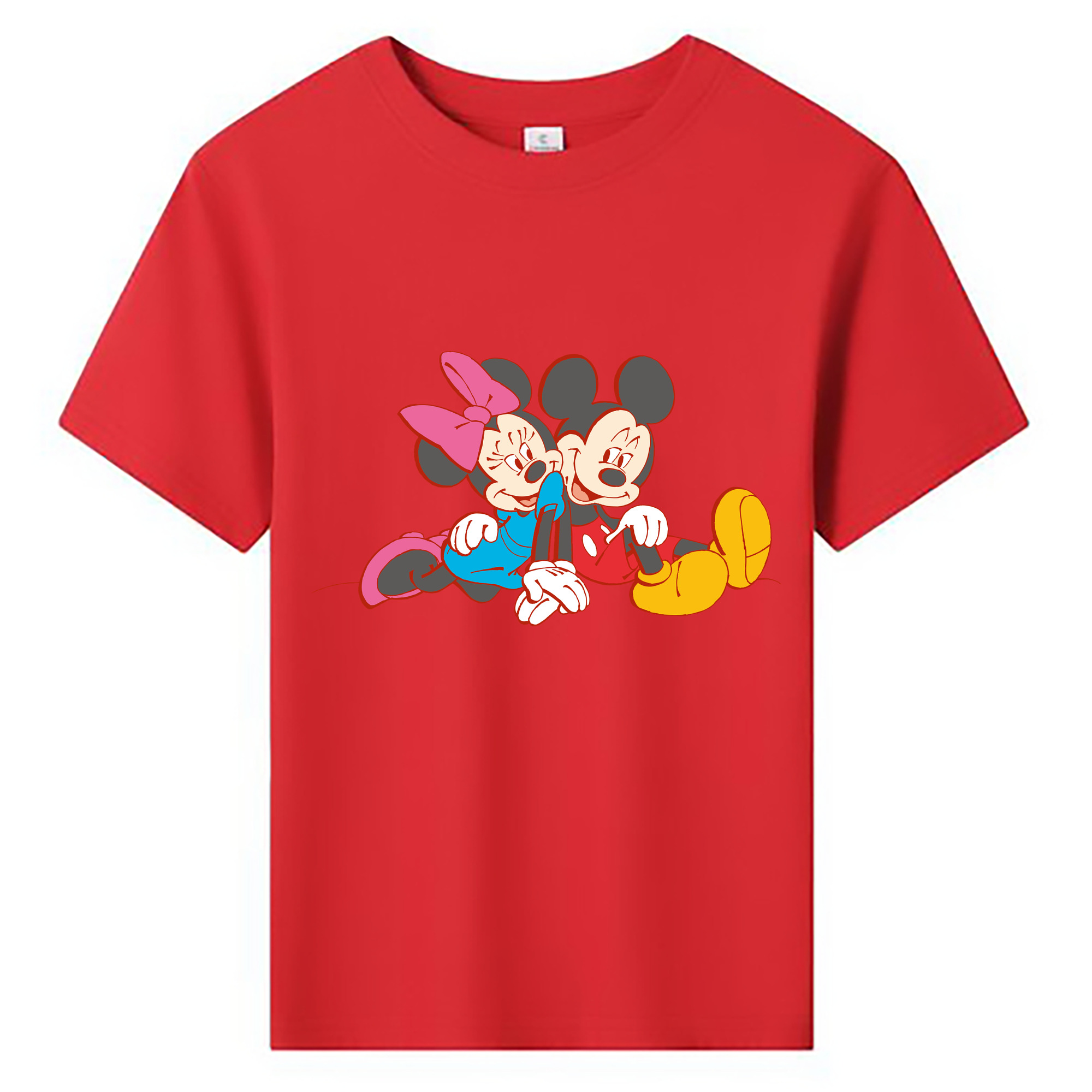 ミッキーマウス Mickey Mouse 綿100％キッズTシャツ（フロントプリント）