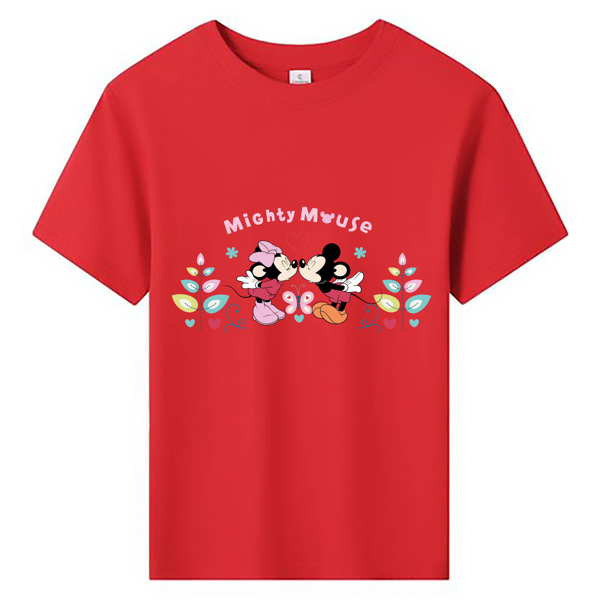 ミッキーマウス Mickey Mouse 綿100％キッズTシャツ（フロントプリント）