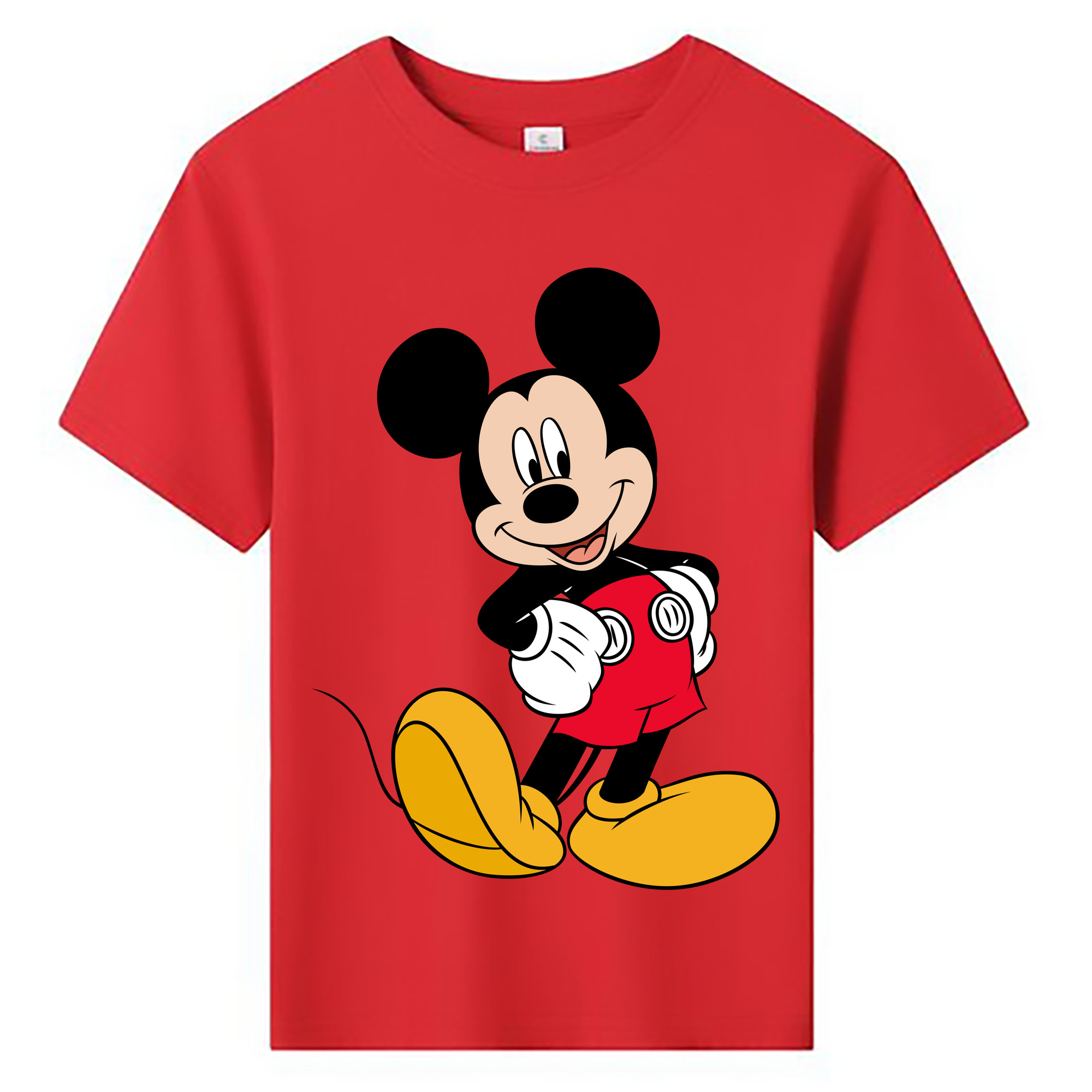 ミッキーマウス Mickey Mouse 綿100％キッズTシャツ（フロントプリント）