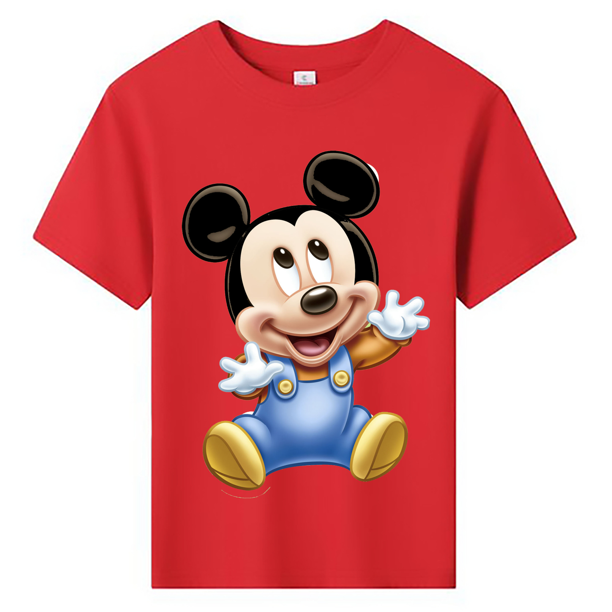 ミッキーマウス Mickey Mouse 綿100％キッズTシャツ（フロントプリント）