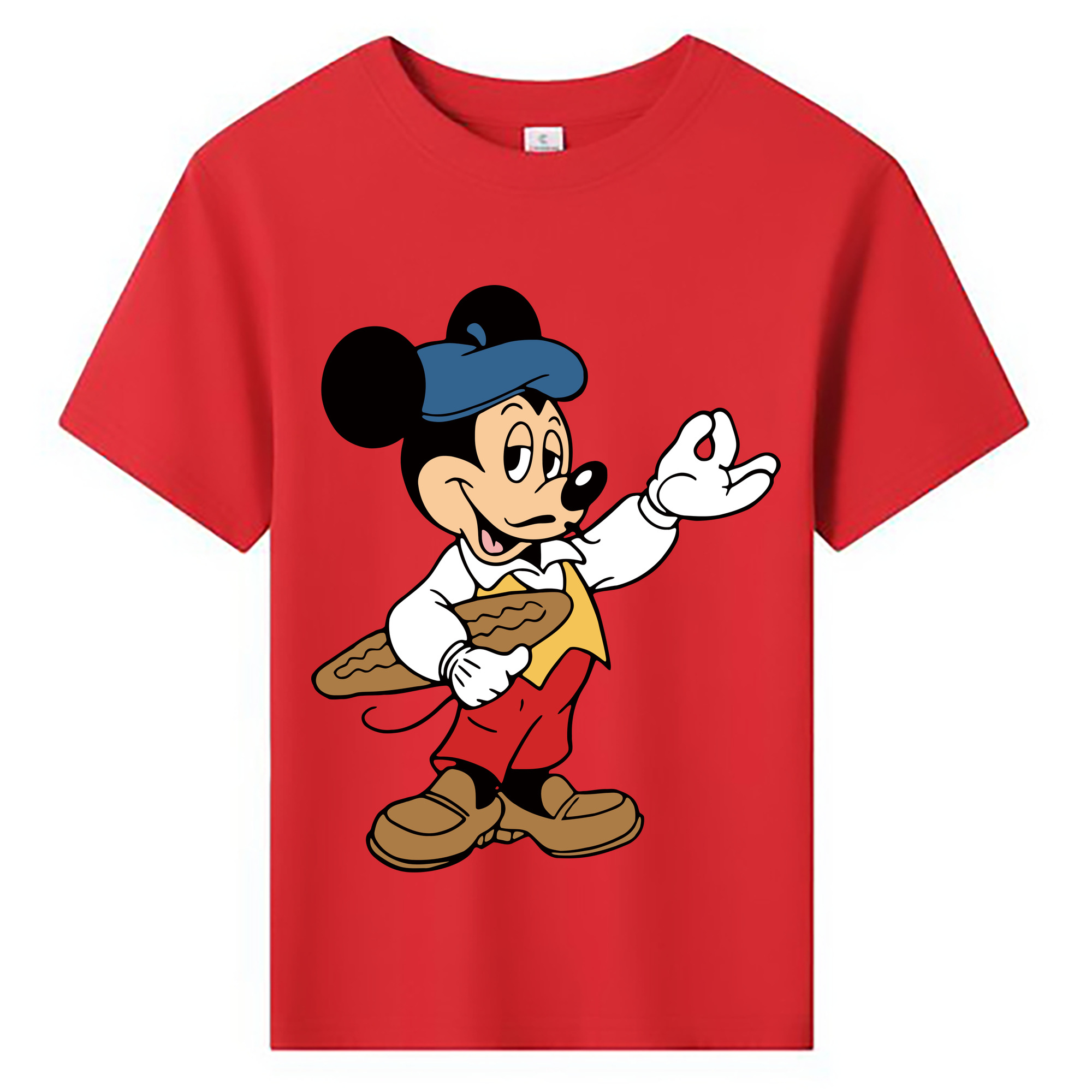 ミッキーマウス Mickey Mouse 綿100％キッズTシャツ（フロントプリント）
