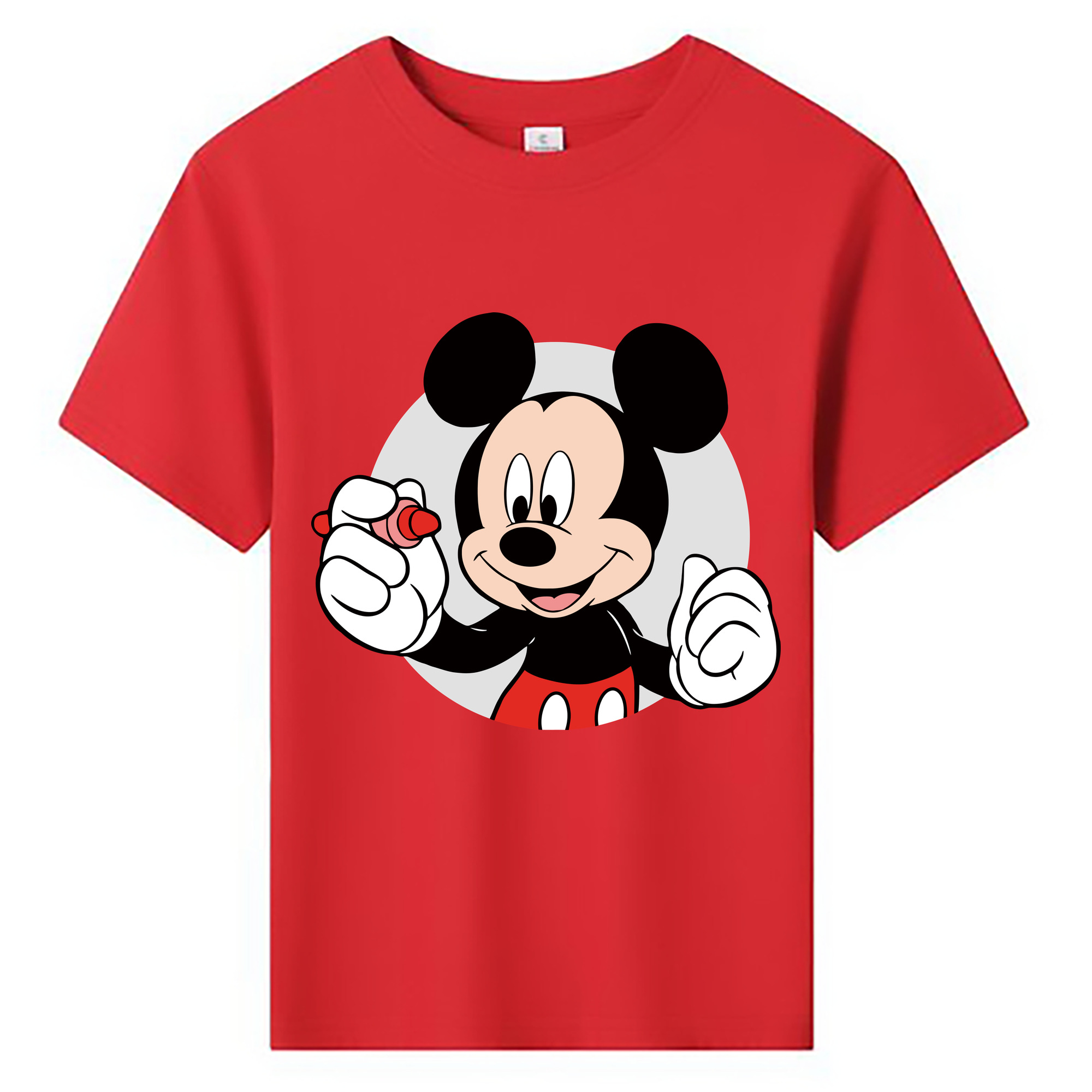ミッキーマウス Mickey Mouse 綿100％キッズTシャツ（フロントプリント）
