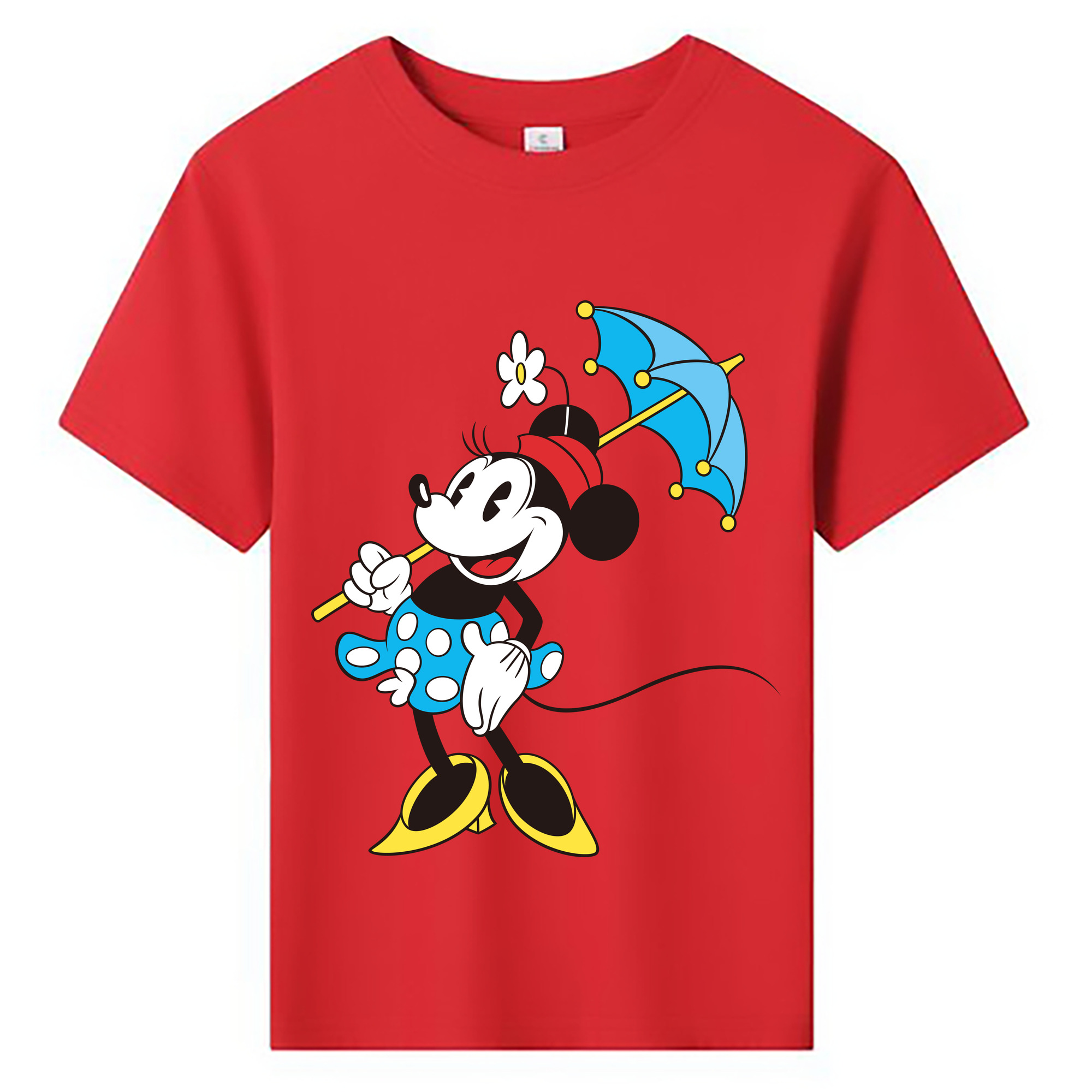 ミッキーマウス Mickey Mouse 綿100％キッズTシャツ（フロントプリント）
